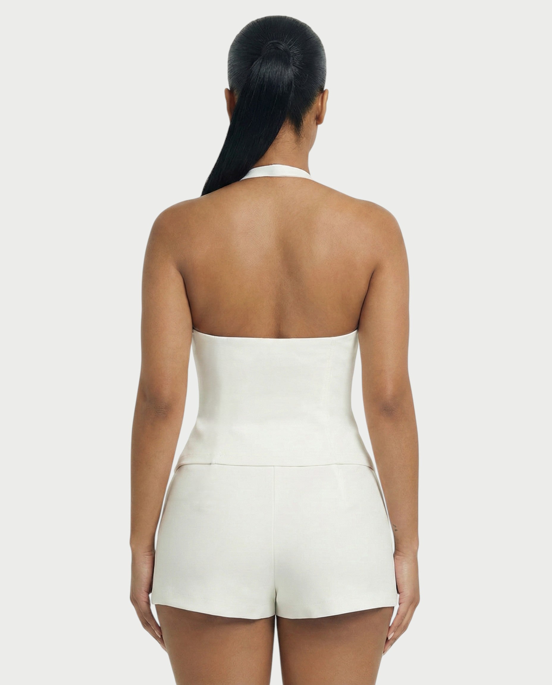 DIANA Halter Top and Pleated Skirt Set