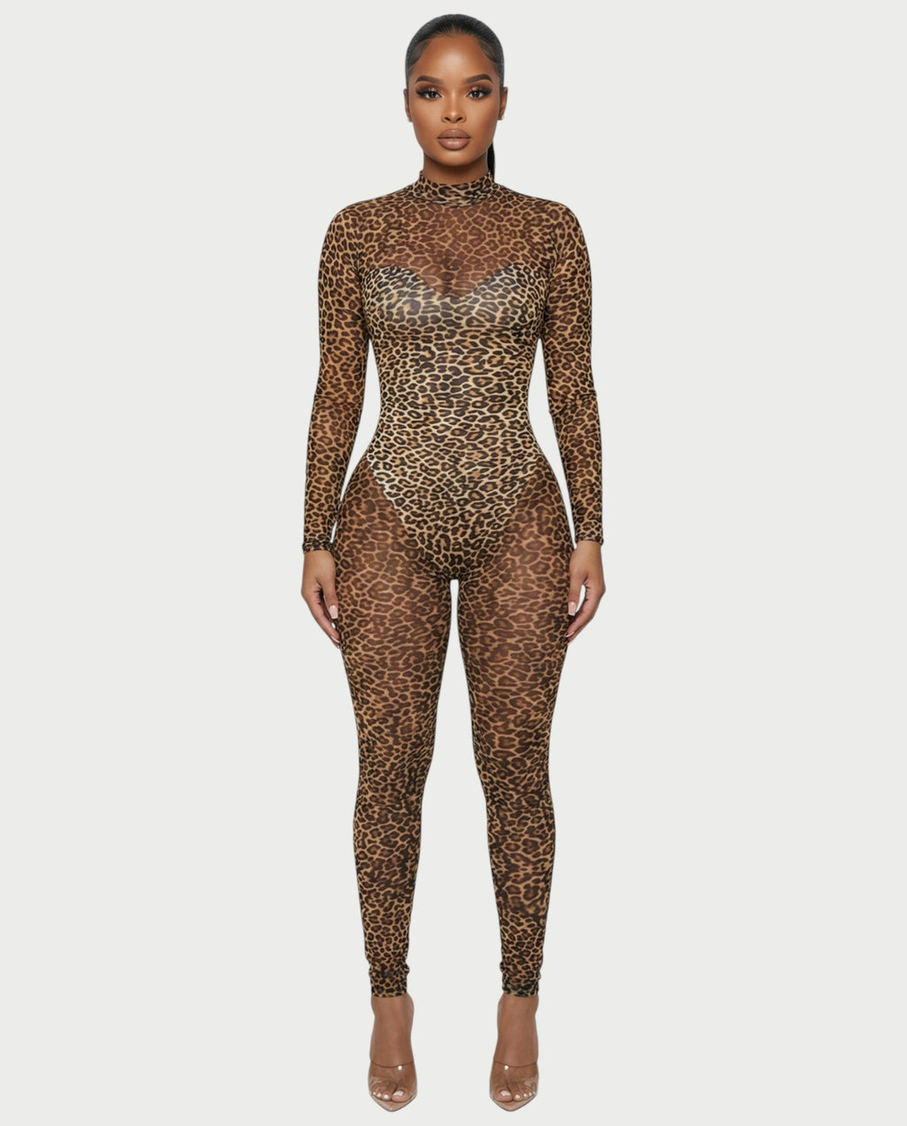 KIZZY Corset Style Leopard Jumpsuit