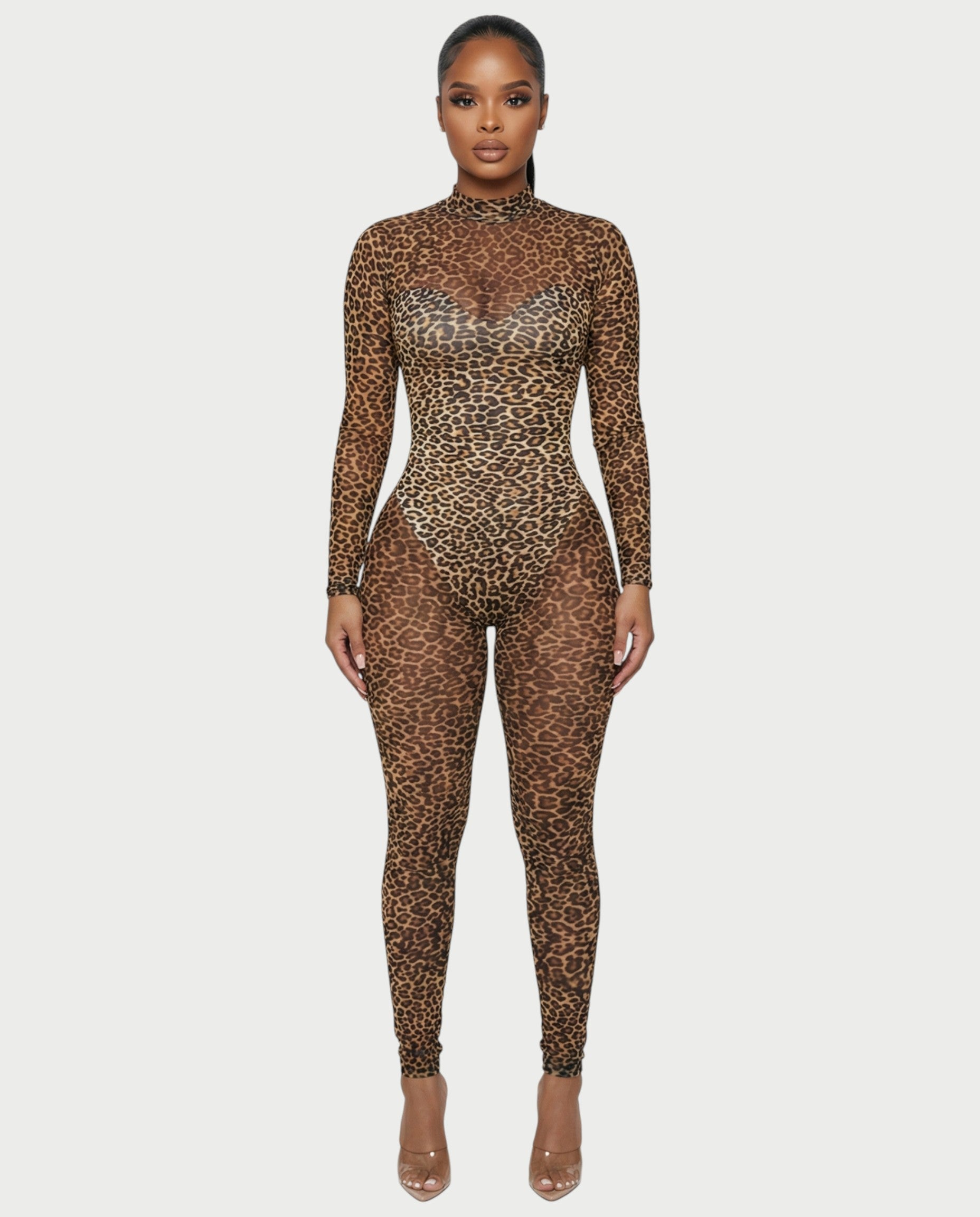 KIZZY Corset Style Leopard Jumpsuit