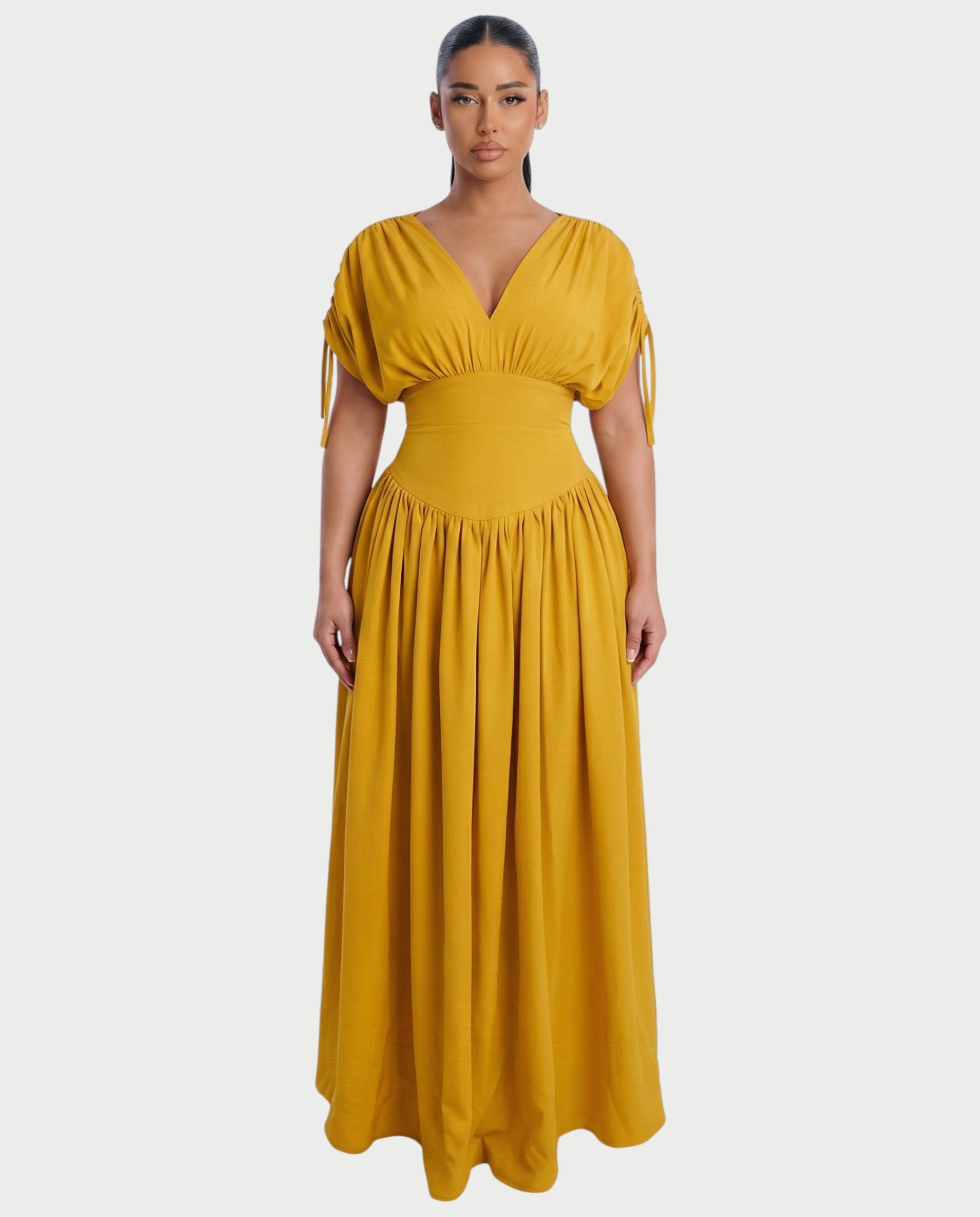 RELAYA Waist Cinching Maxi Dress