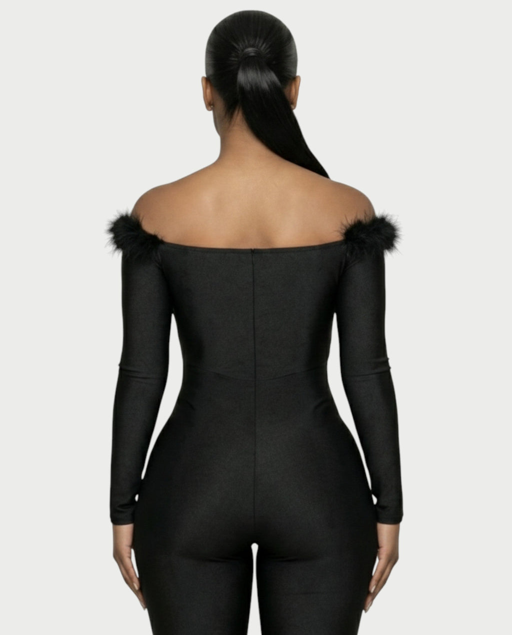 RAELYN Feather Trimmed Jumpsuit