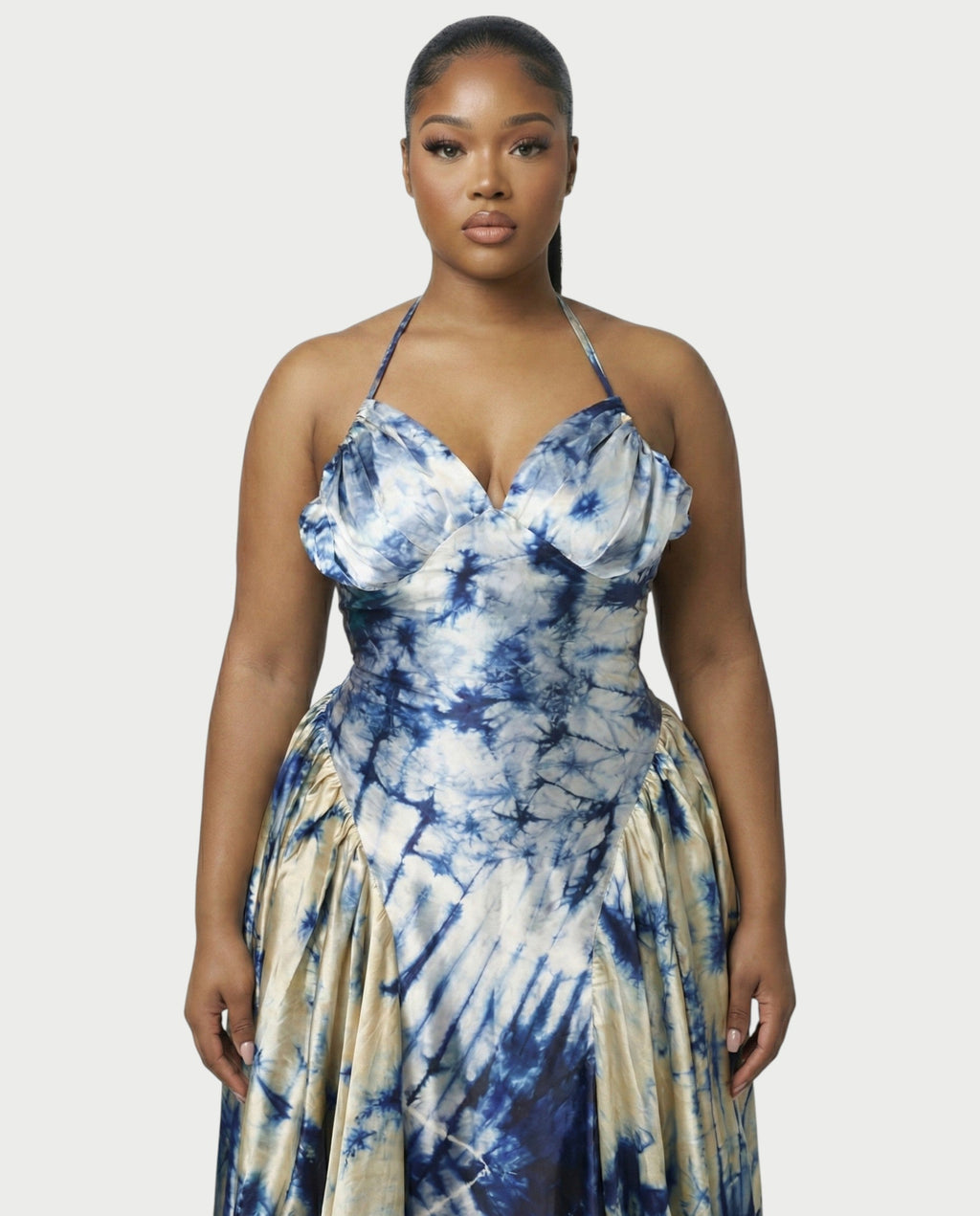 VAYLA Satin Flowy Maxi Dress