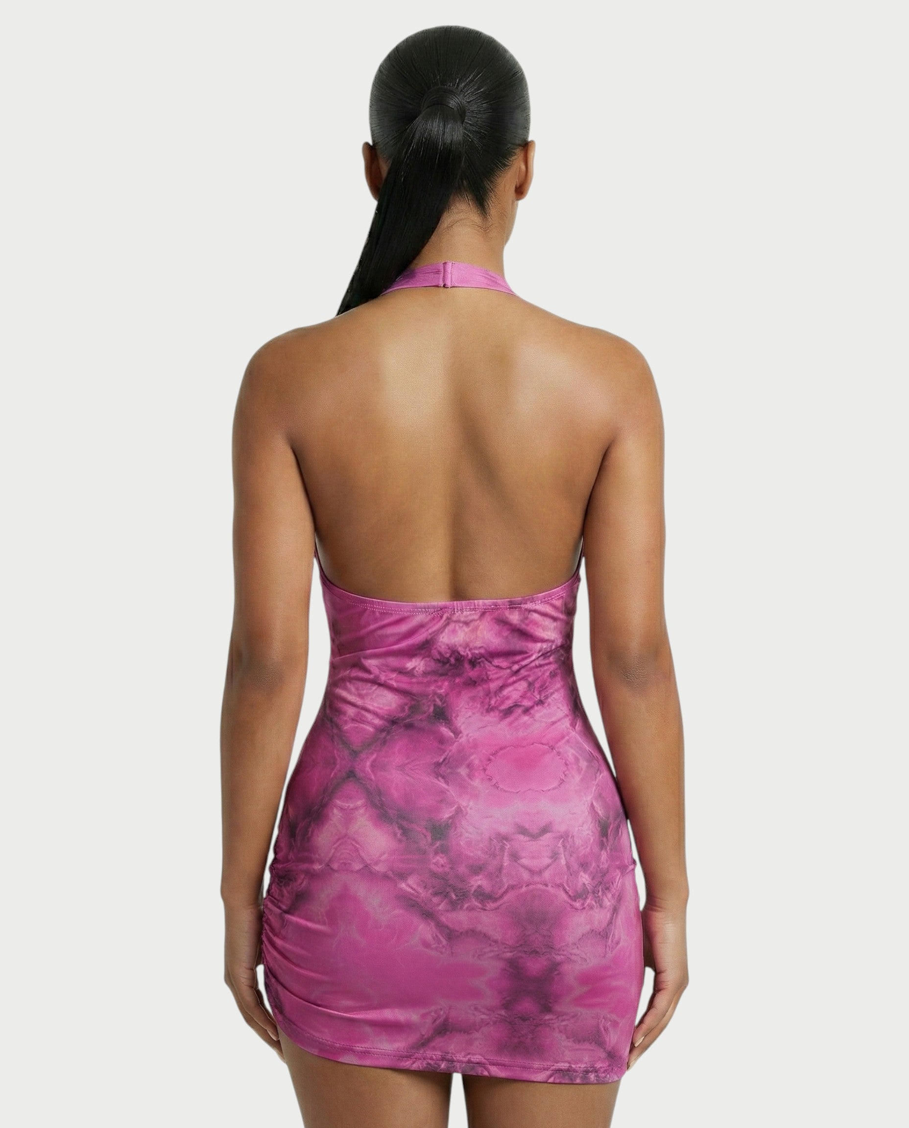 DELARA Halter Mini Dress