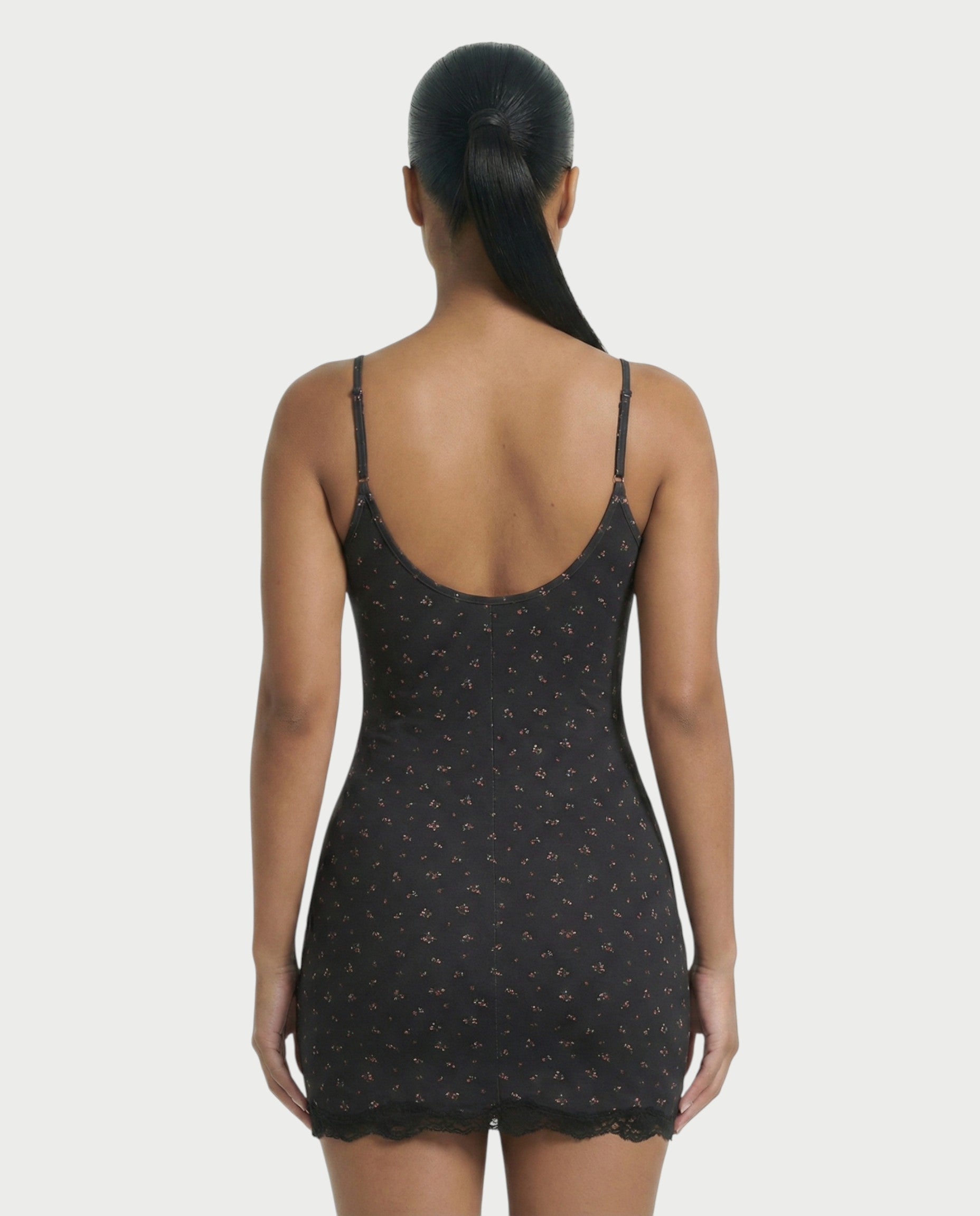 MEVAYA Lace-Trim Cami Bodycon Mini Dress