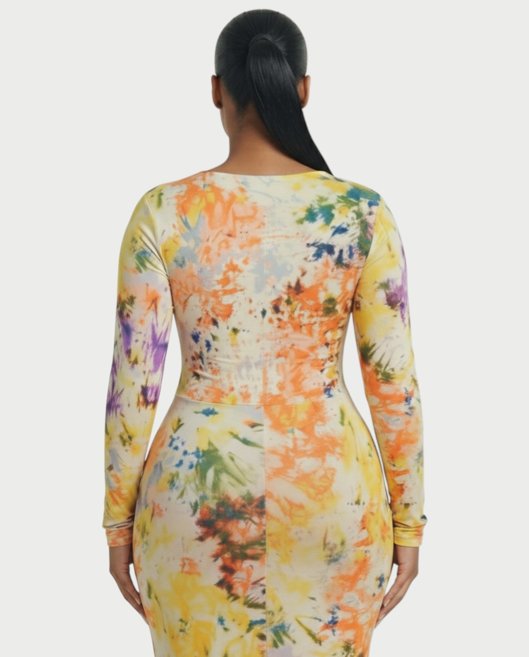 NERIS Long Sleeve Bodycon Maxi Dress