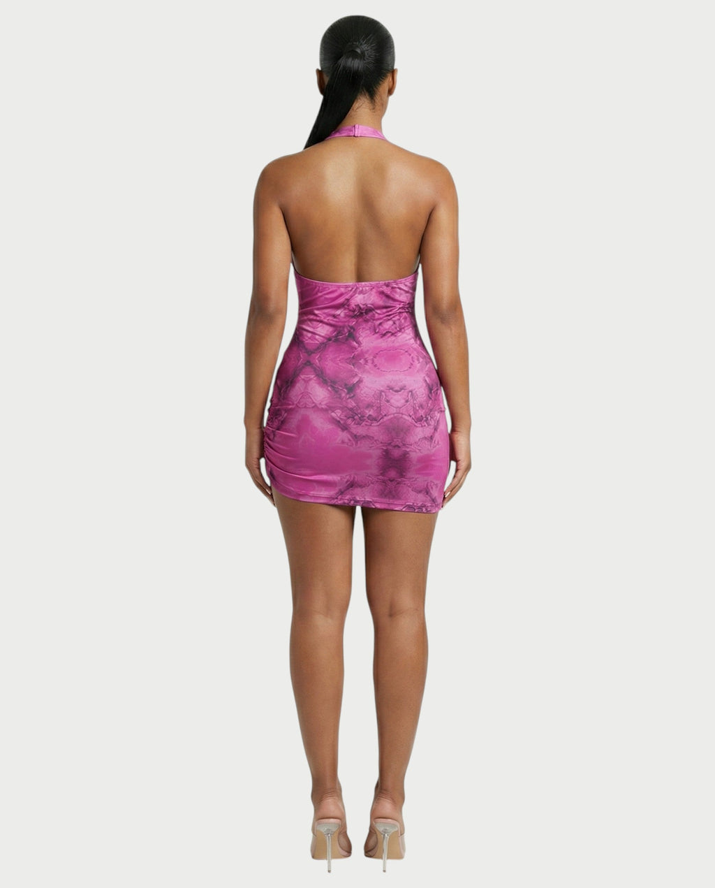 DELARA Halter Mini Dress