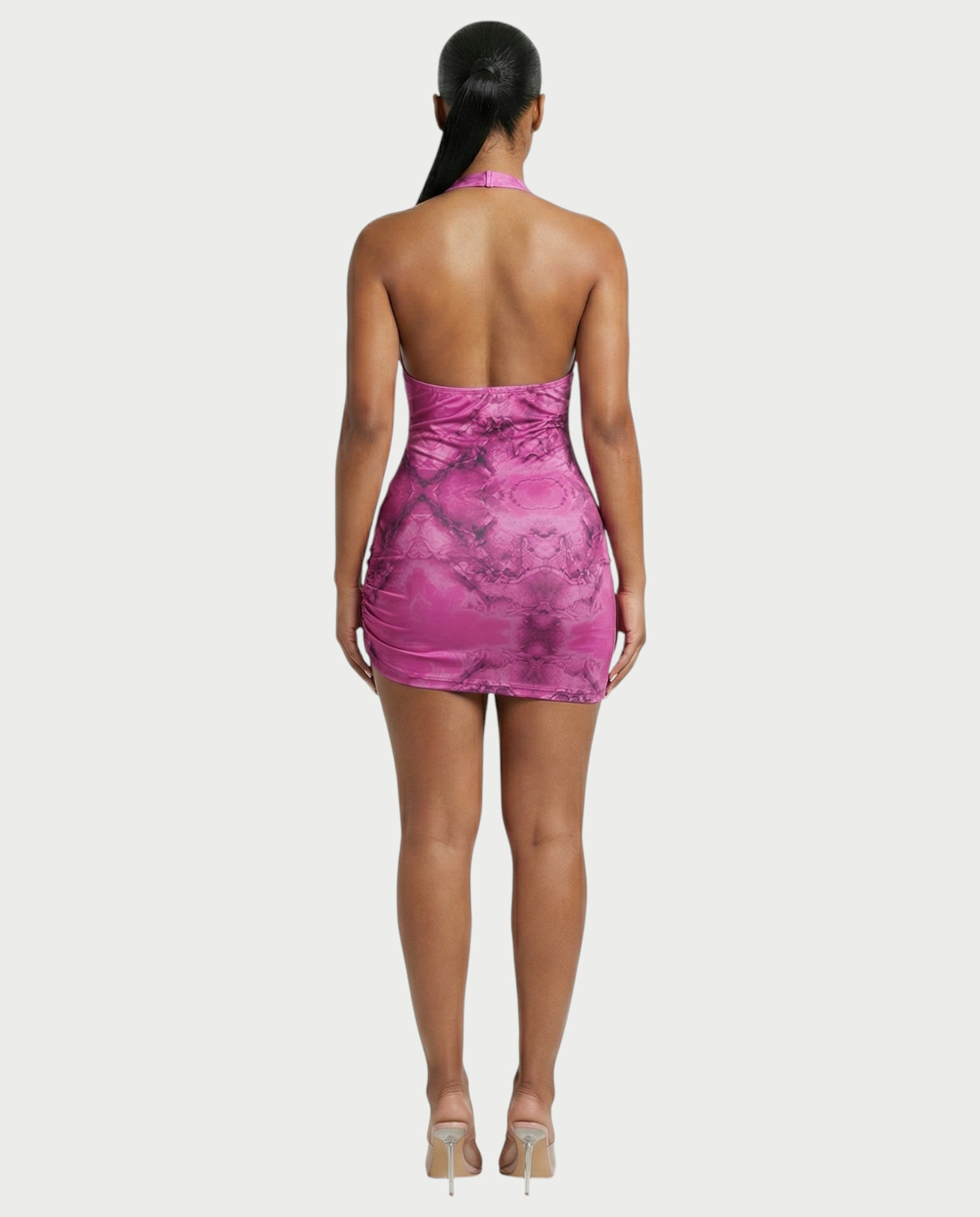 DELARA Halter Mini Dress