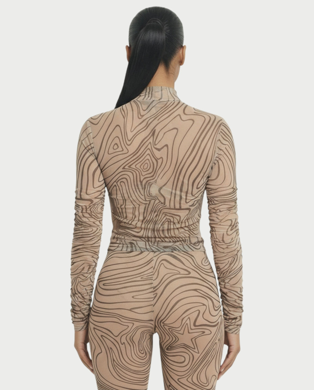 RILA Mesh Top & Flared Pants Set