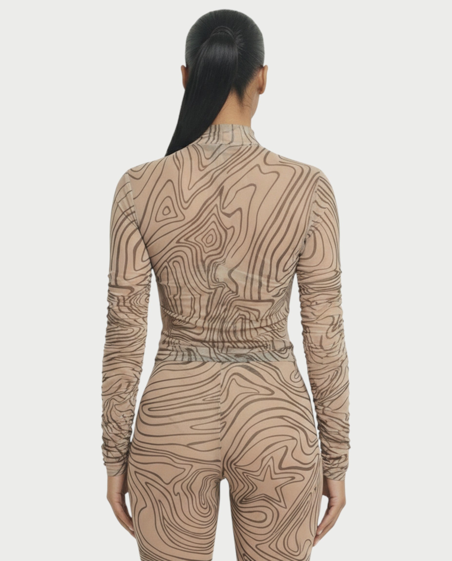 RILA Mesh Top & Flared Pants Set