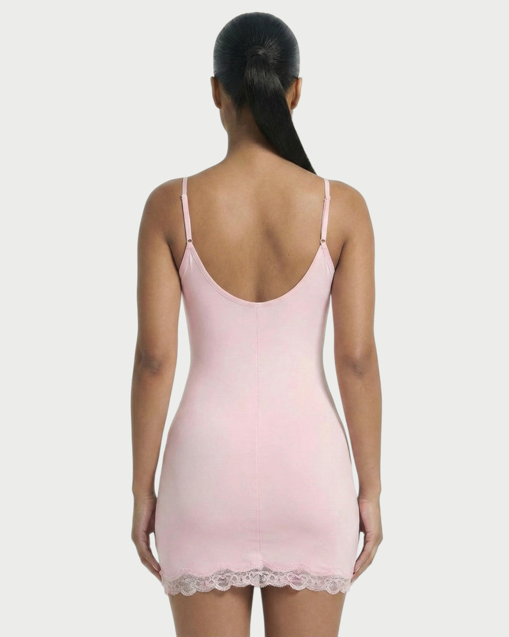 MEVAYA Lace-Trim Cami Bodycon Mini Dress