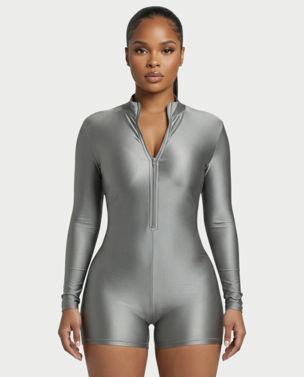 NADINE Turtleneck Long Sleeve Romper