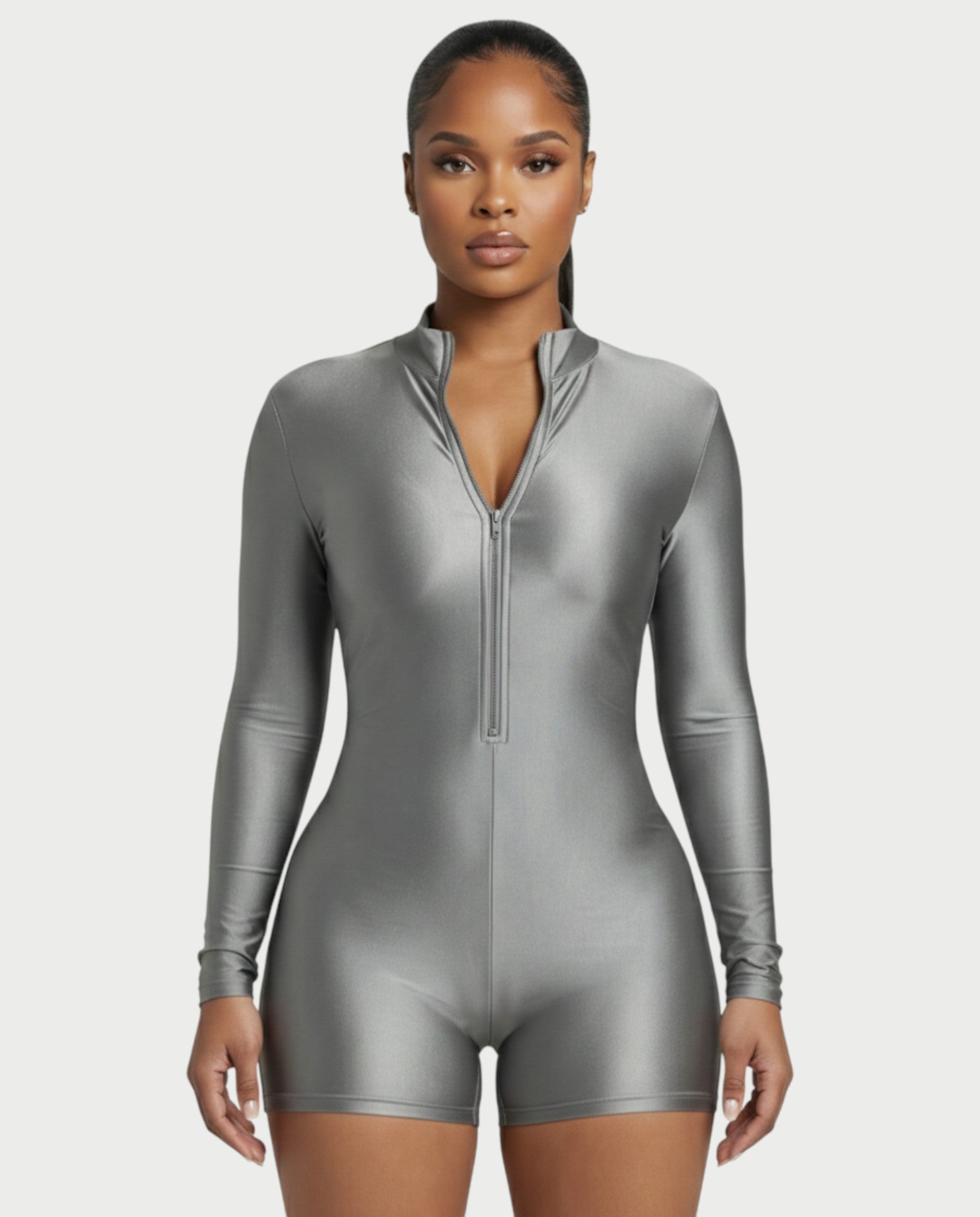 NADINE Turtleneck Long Sleeve Romper
