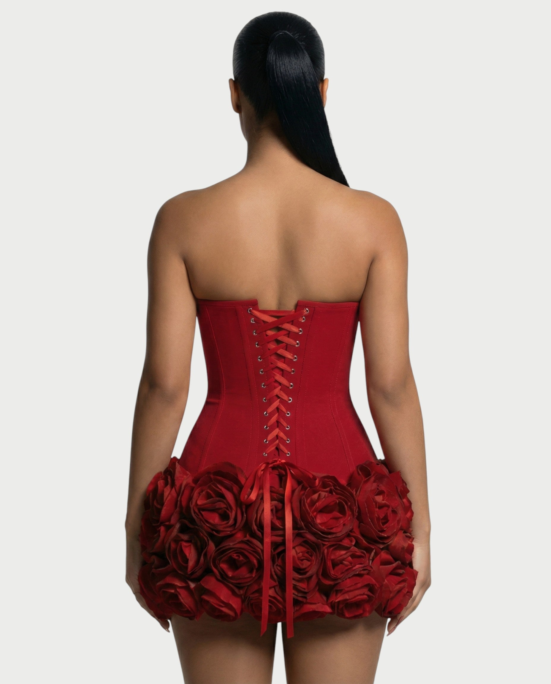 SCARLETTE Corset & Rose Mini Dress Set