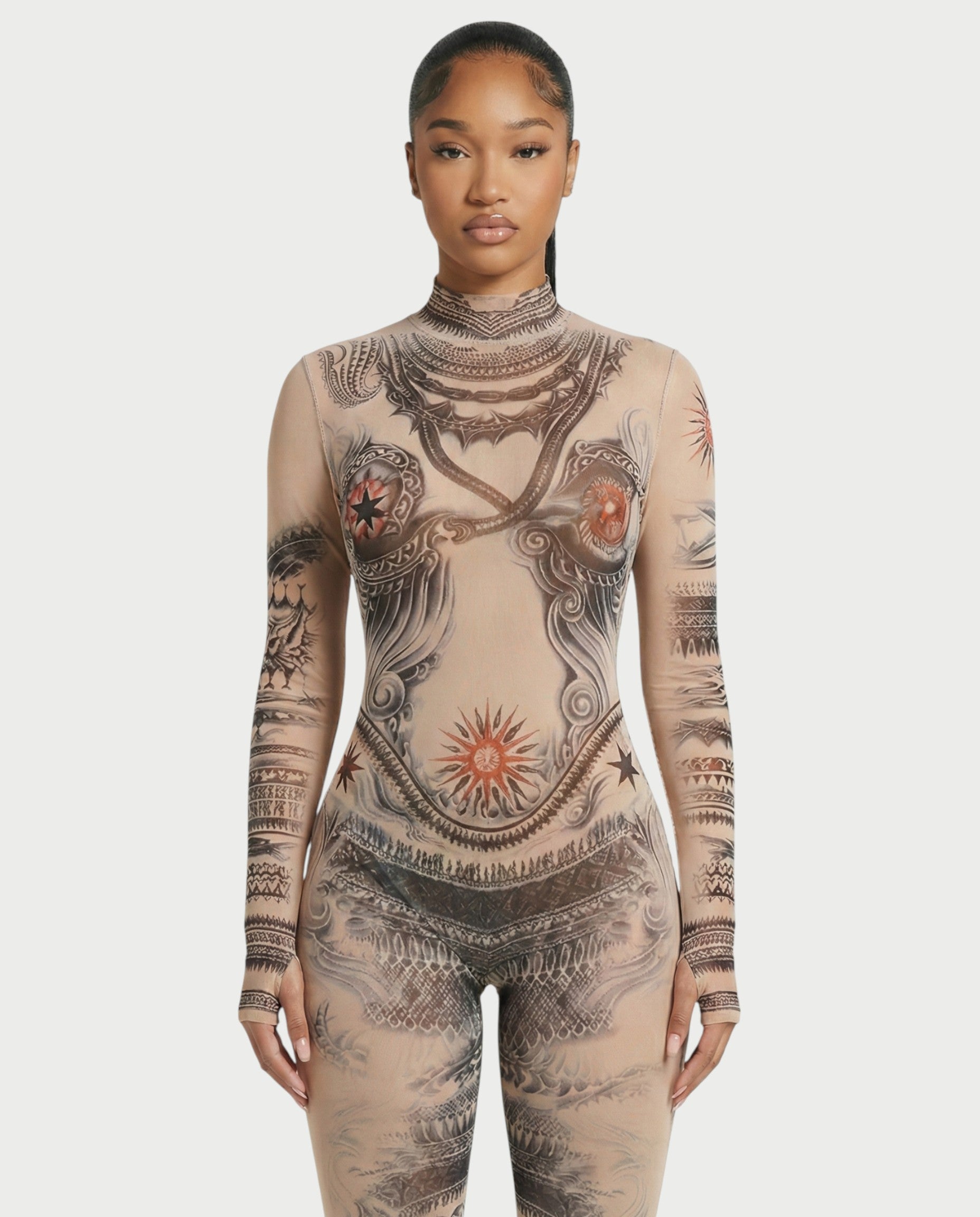 KORI Mesh Printed Jumpsuit