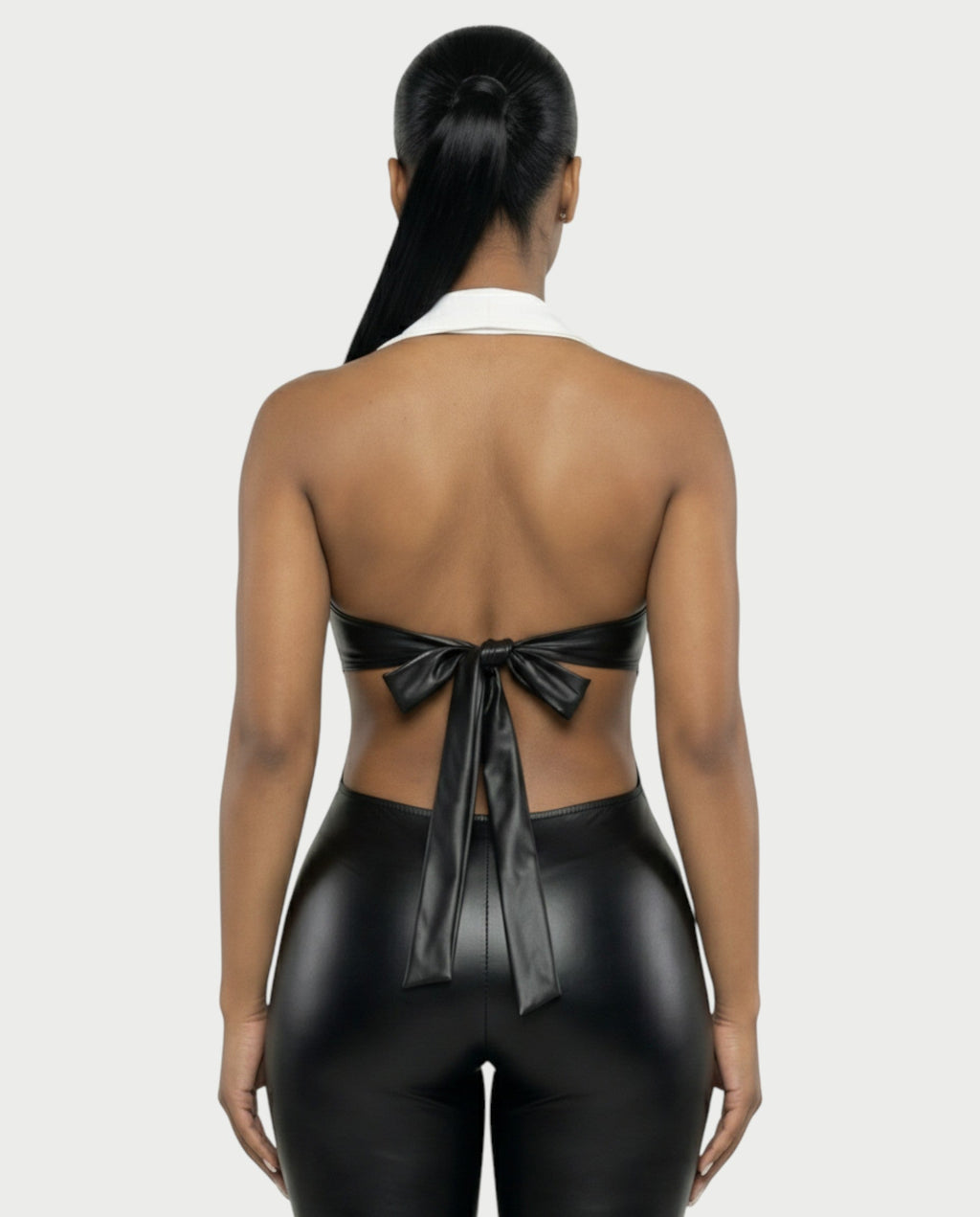 RAQUEL Faux Leather Jumpsuit