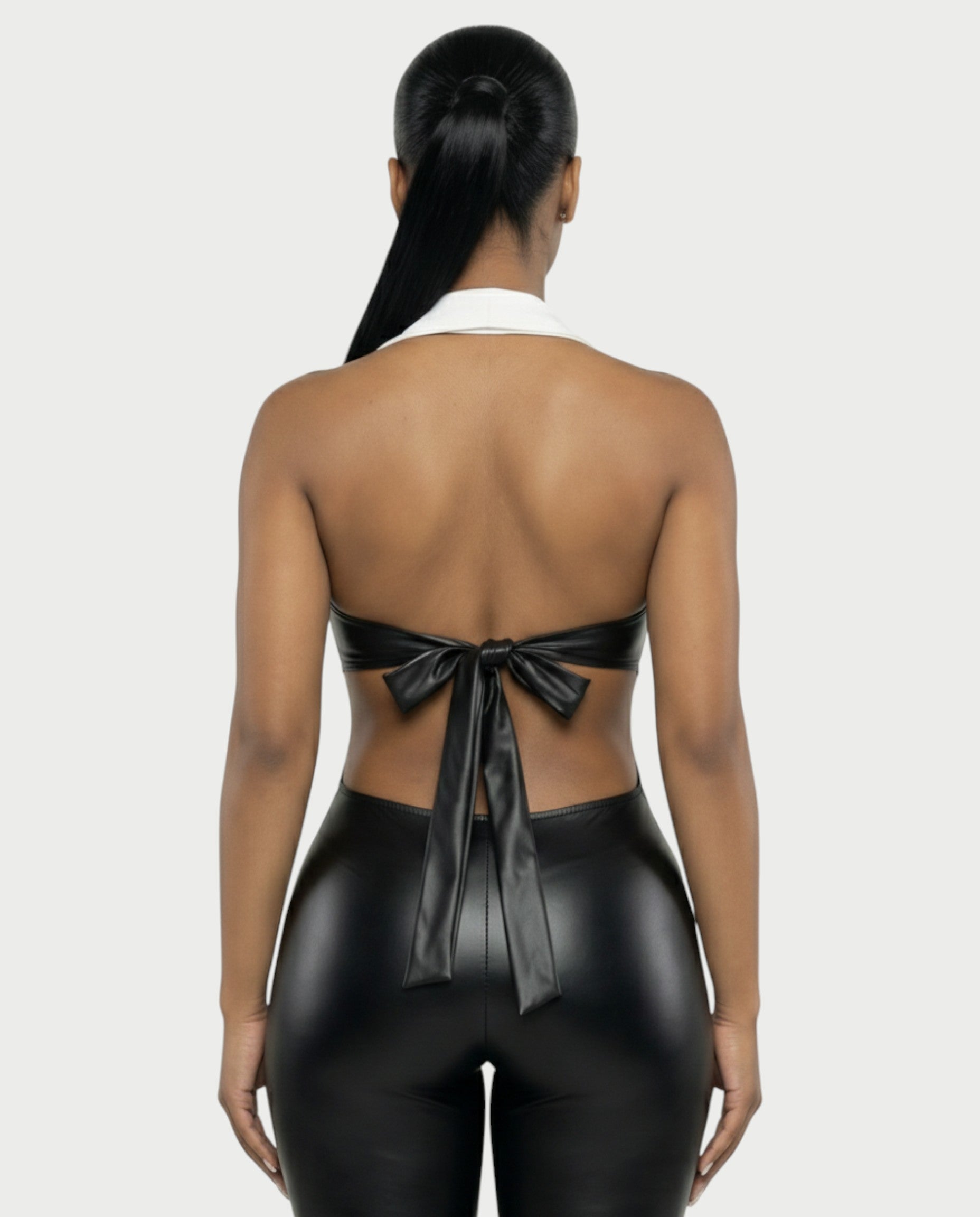 RAQUEL Faux Leather Jumpsuit