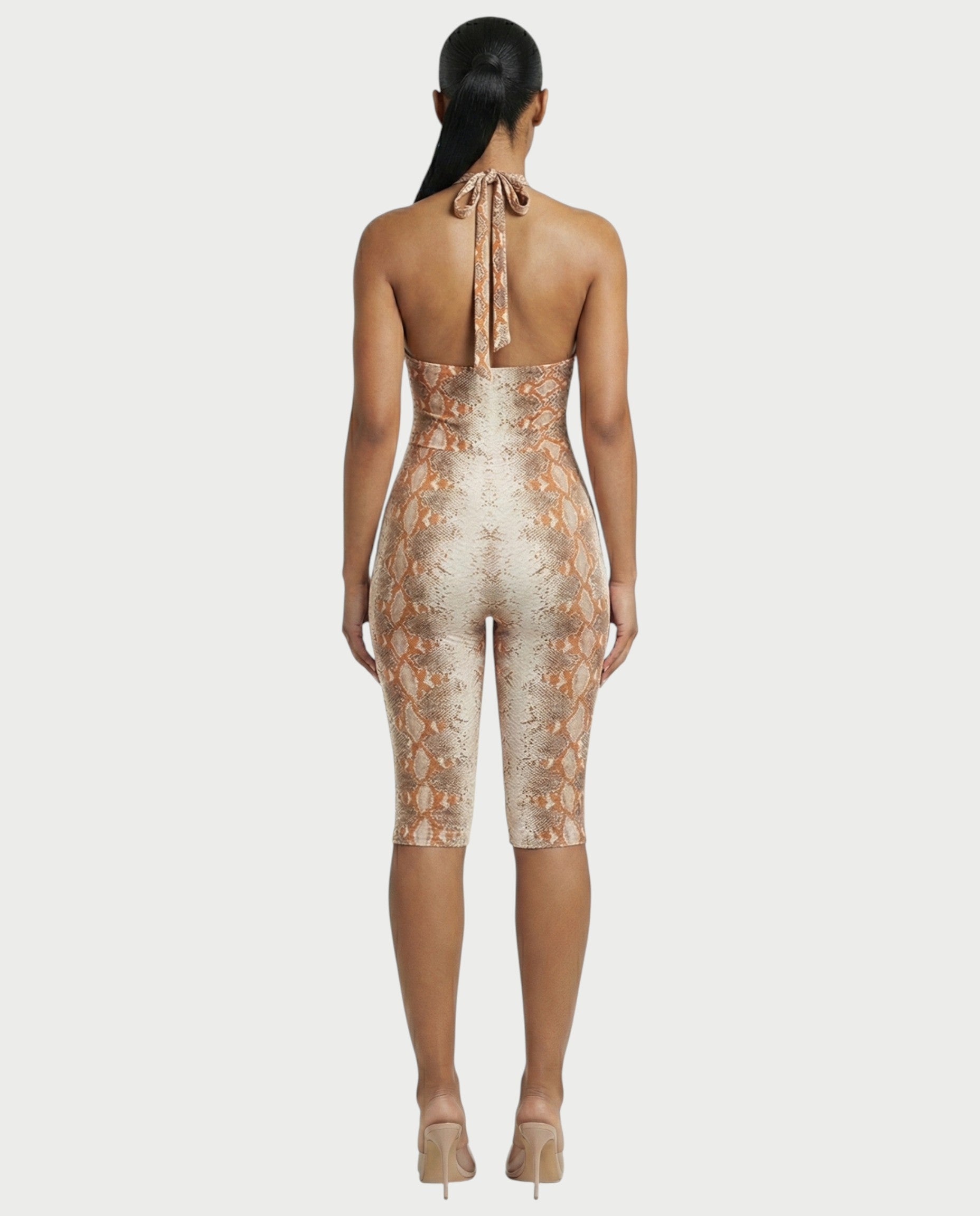 RHEA Snakeskin Pattern Jumpsuit