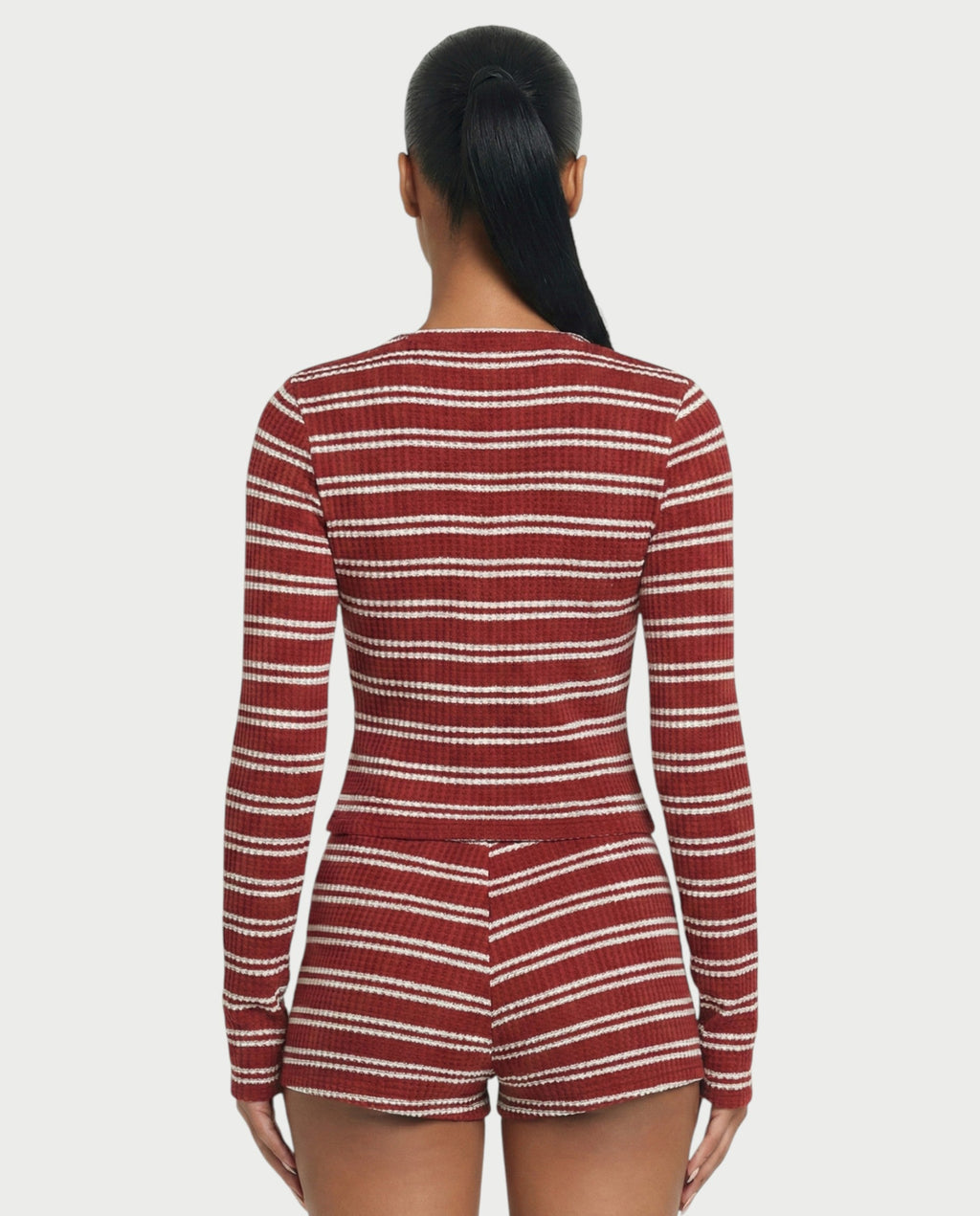 WAVERLY Stripe Waffle-Knit Set