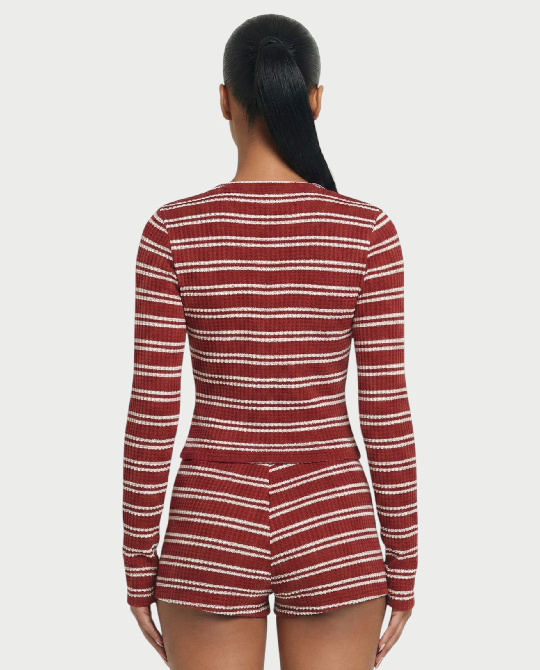 WAVERLY Stripe Waffle-Knit Set