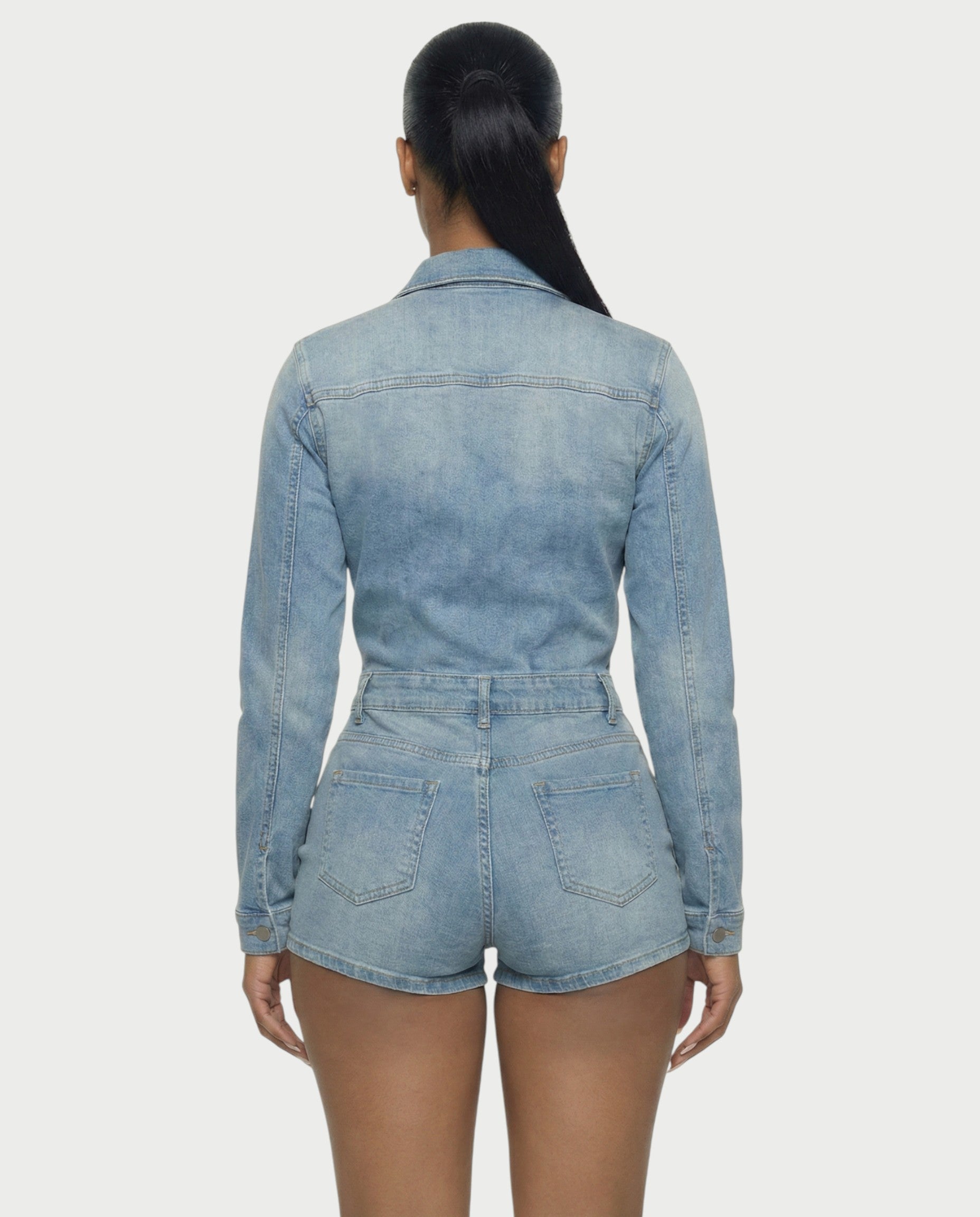 SHANTE Denim Romper