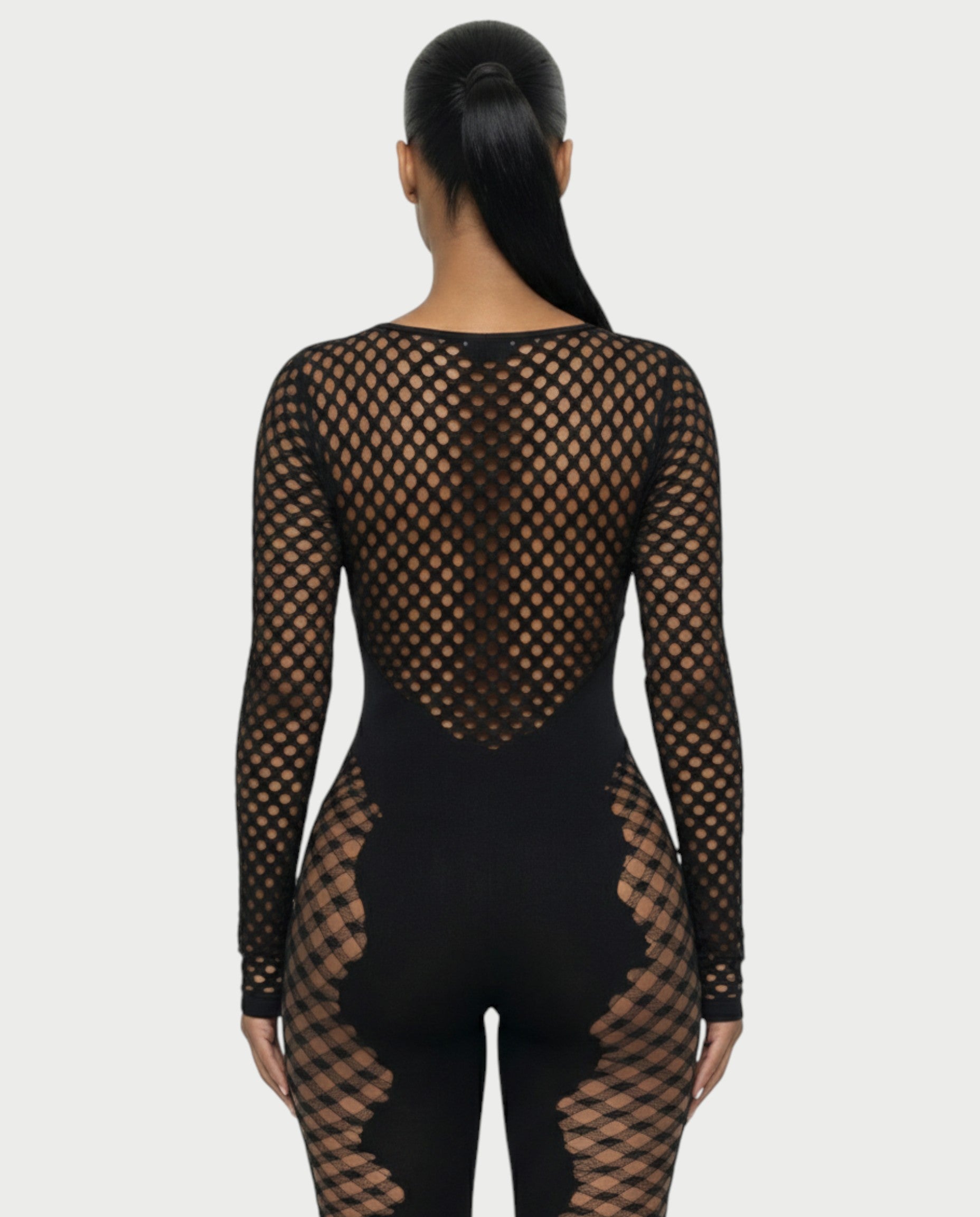 TAVORA Mesh Detail Jumpsuit