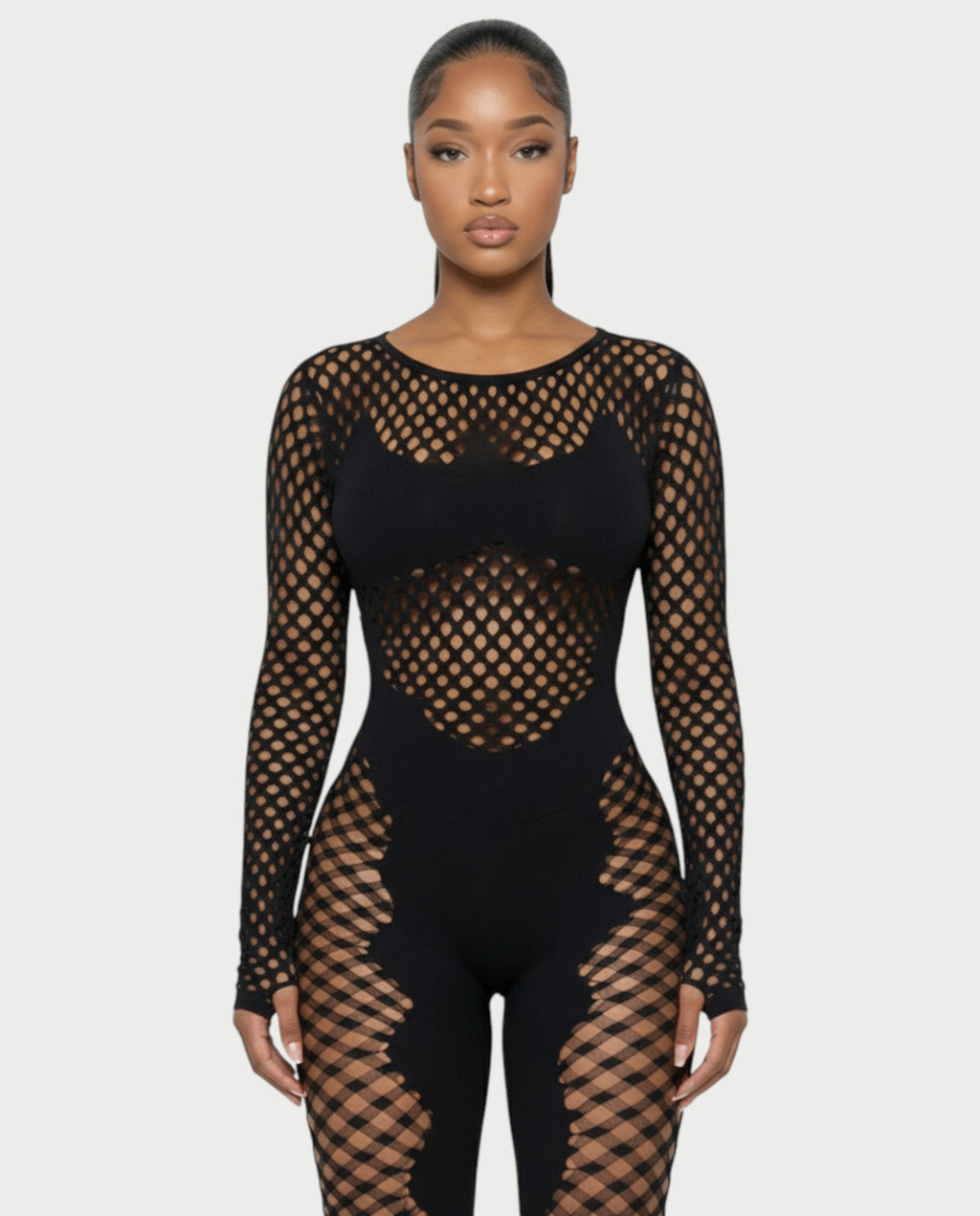 TAVORA Mesh Detail Jumpsuit