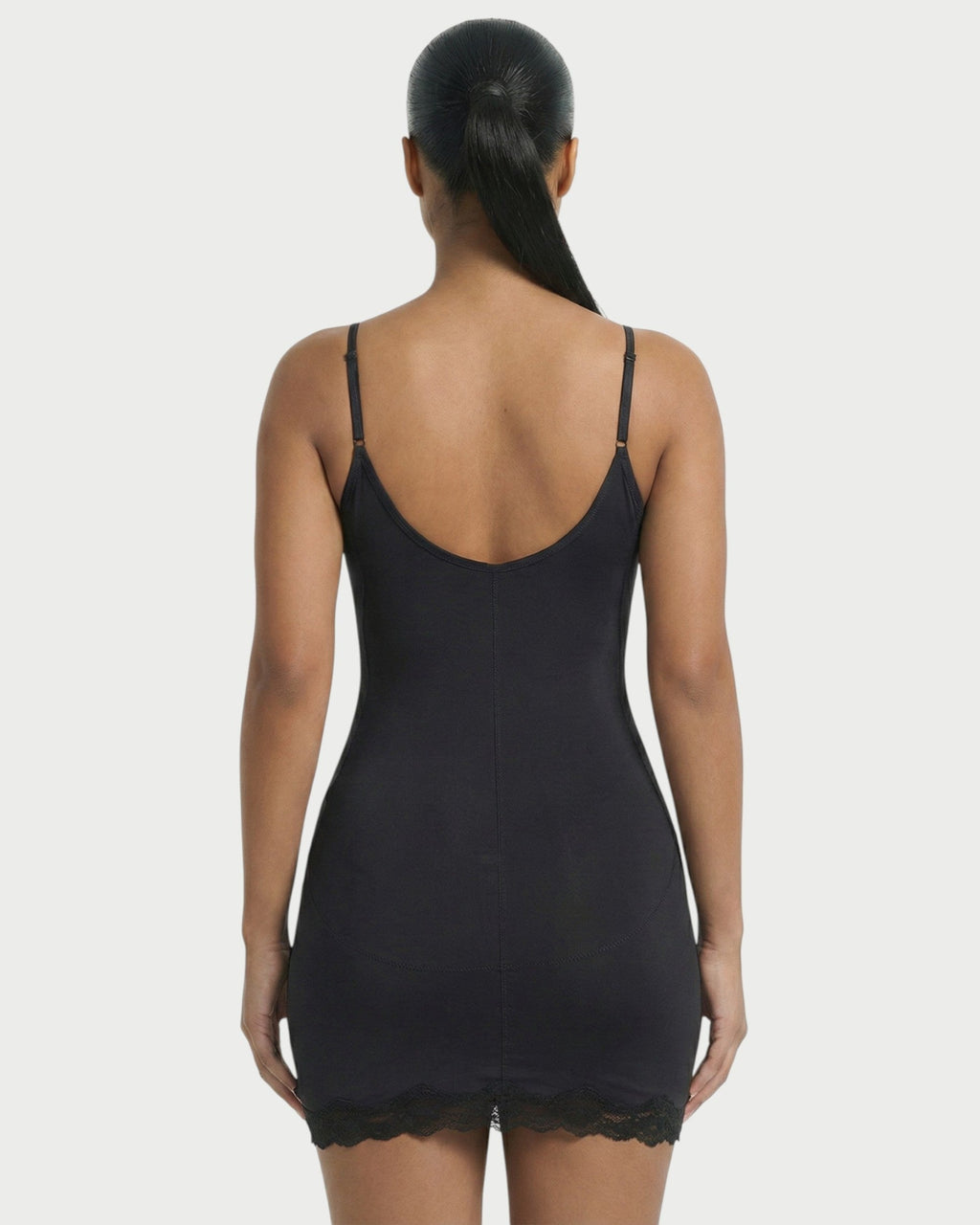 MEVAYA Lace-Trim Cami Bodycon Mini Dress