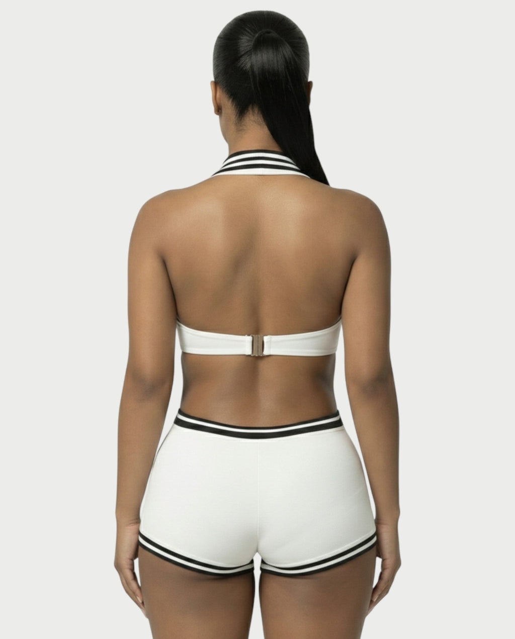 JEYNE Backless Halter Sleeveless Romper