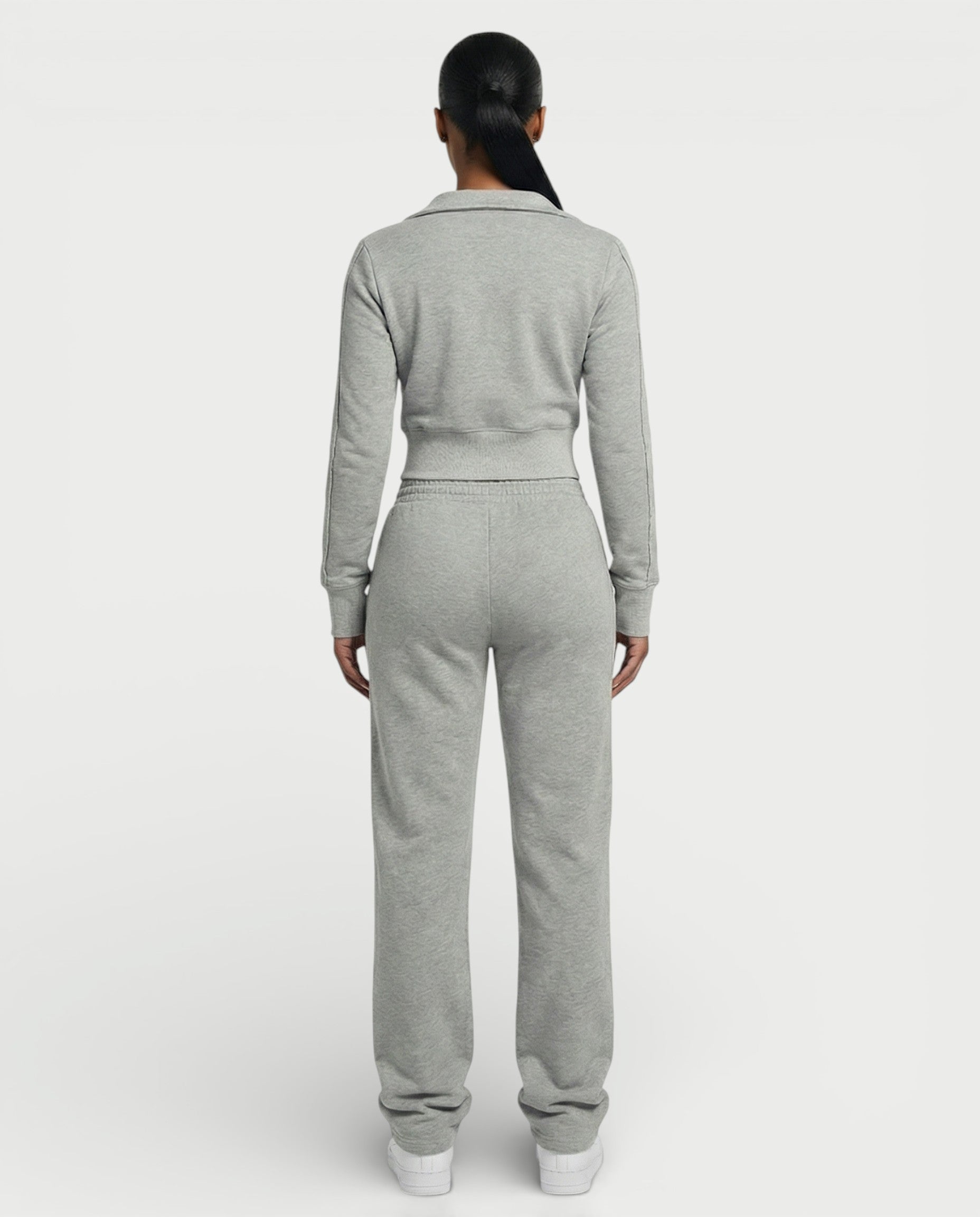 GIVANA Cropped Zip Jumper & Straight-Leg Pants Set