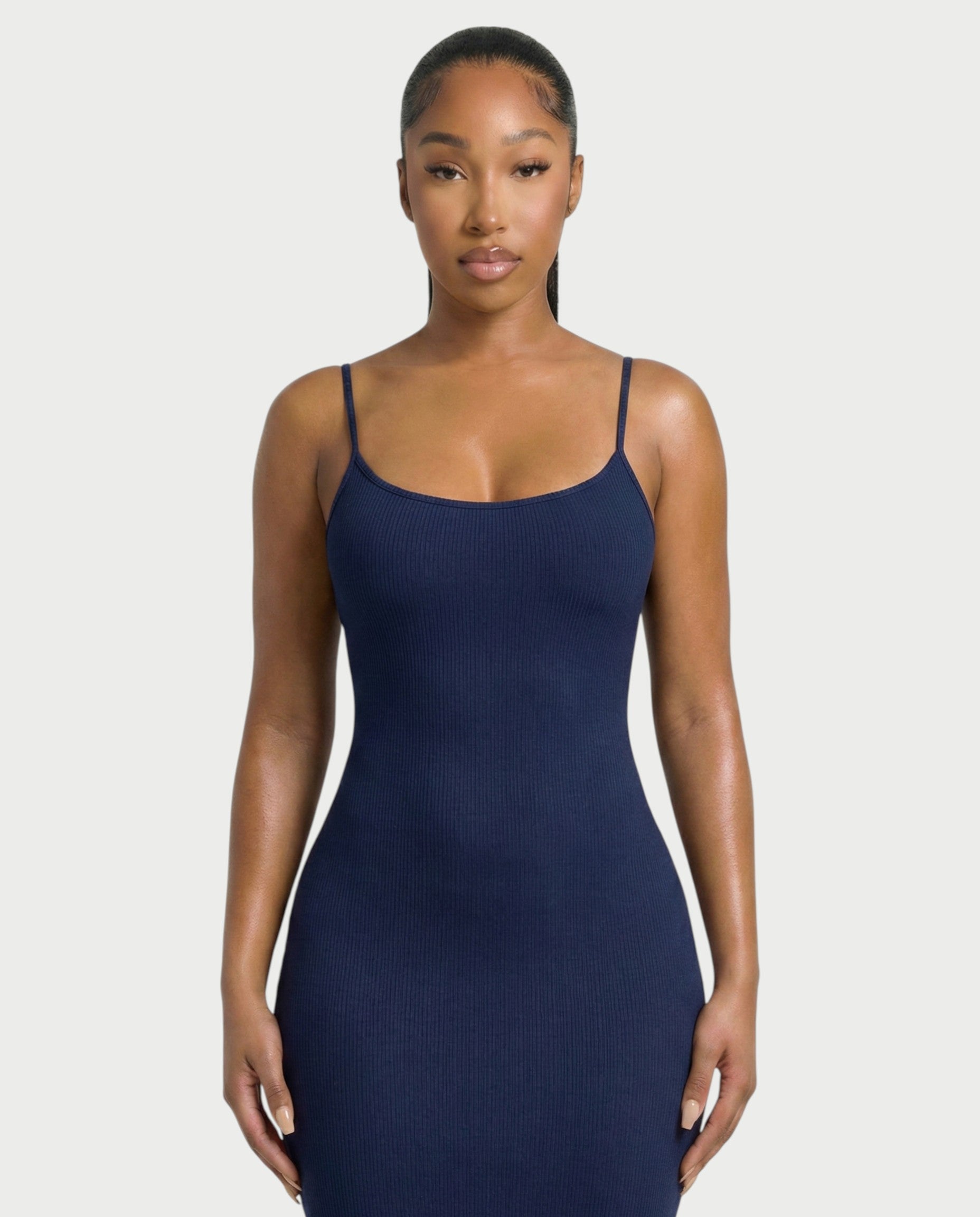 Ribbed Spaghetti Strap Maxi Dress