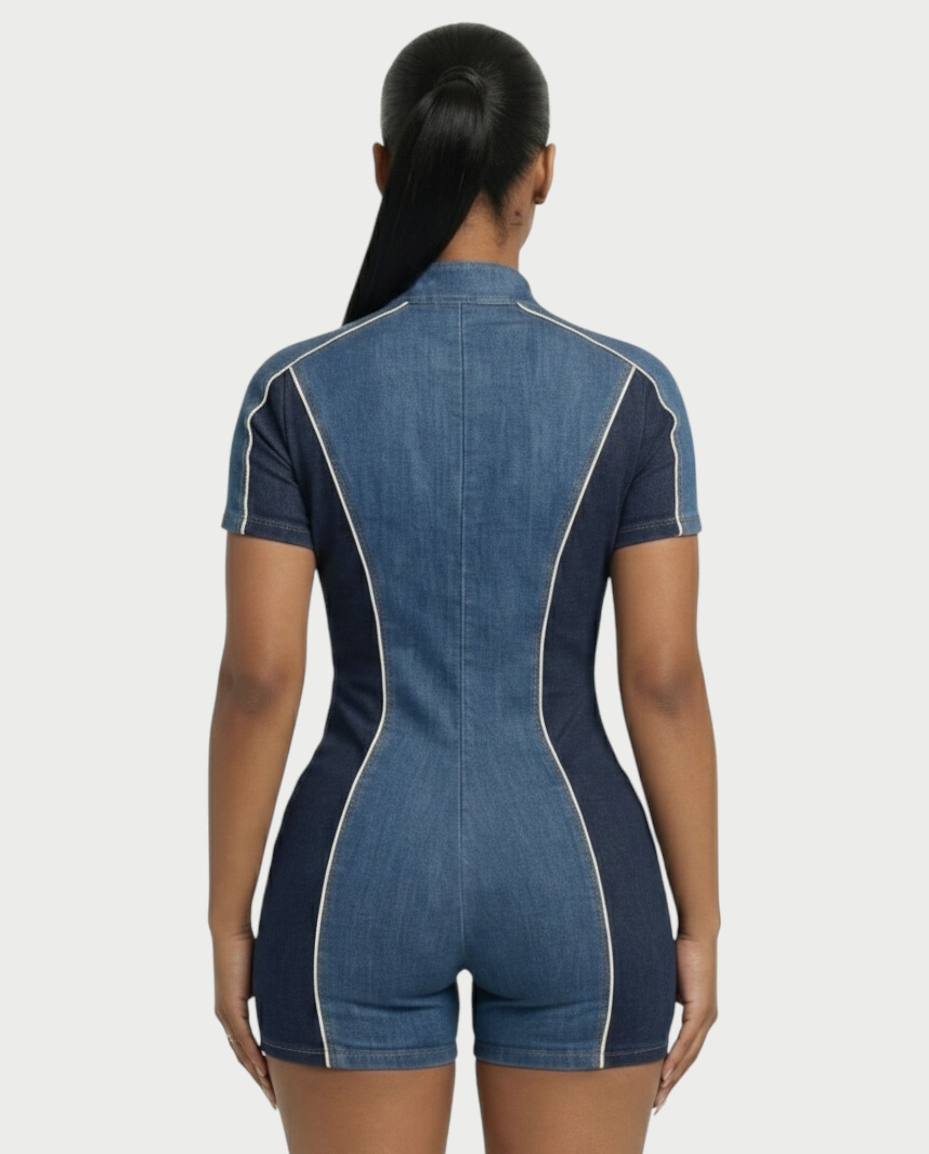 DIXIE Denim Print Romper