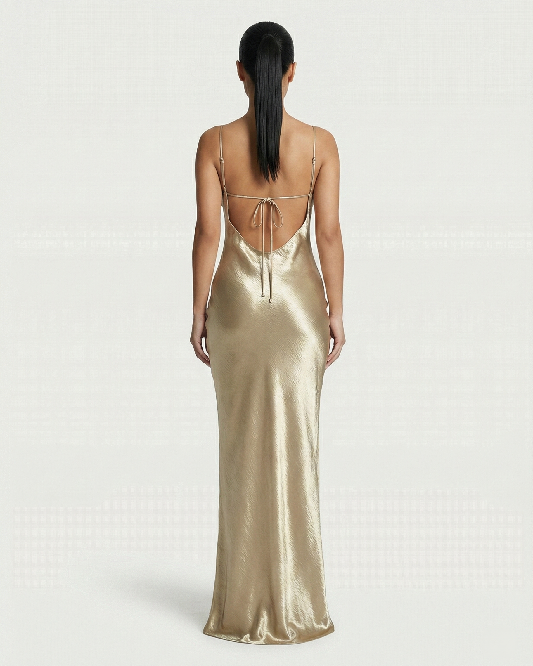 NILLA Cowl-Neck Backless Maxi Dress