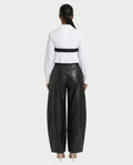 LUVIRA Two-Tone Denim & Faux Leather Pants