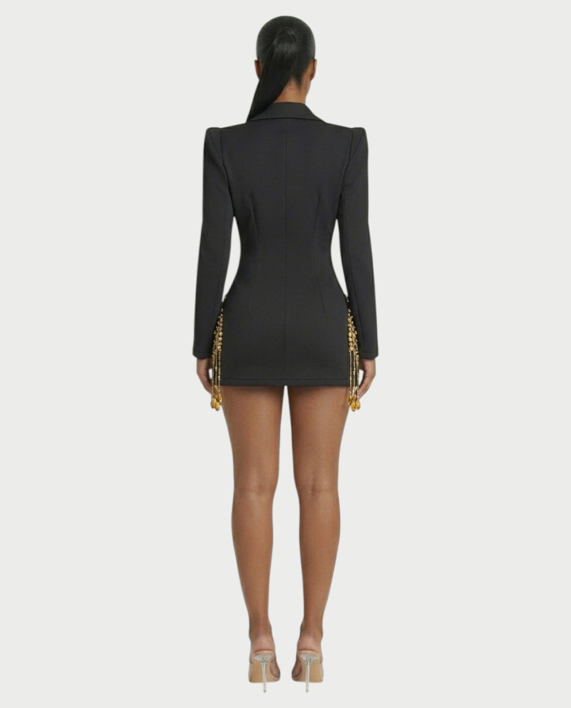 FIOR Pearl & Crystal Blazer Mini Dress