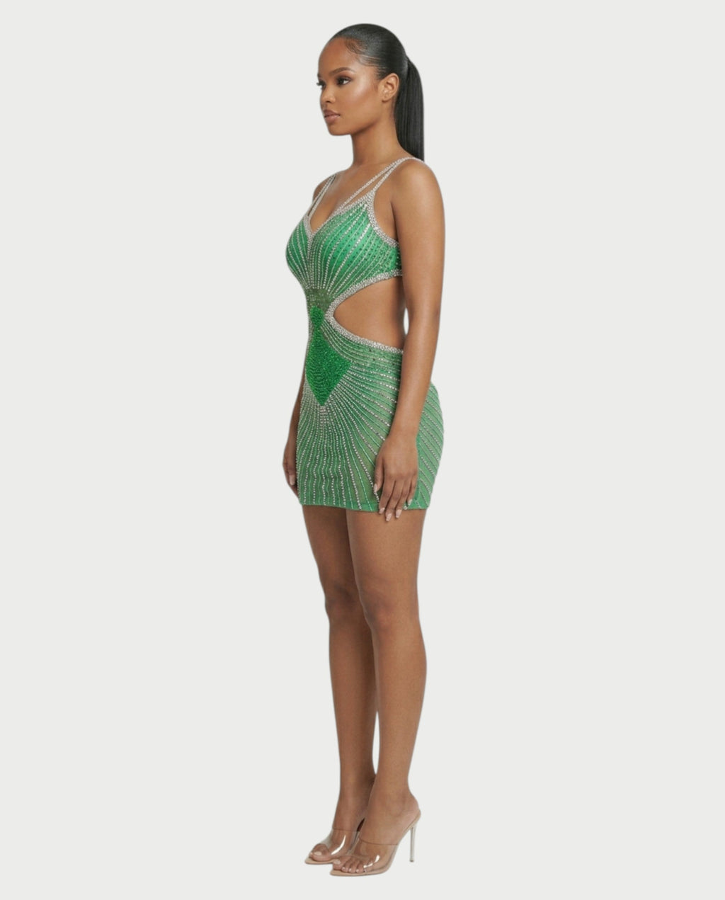 BRELLIE Crystal Cut-out Bodycon Mini Dress
