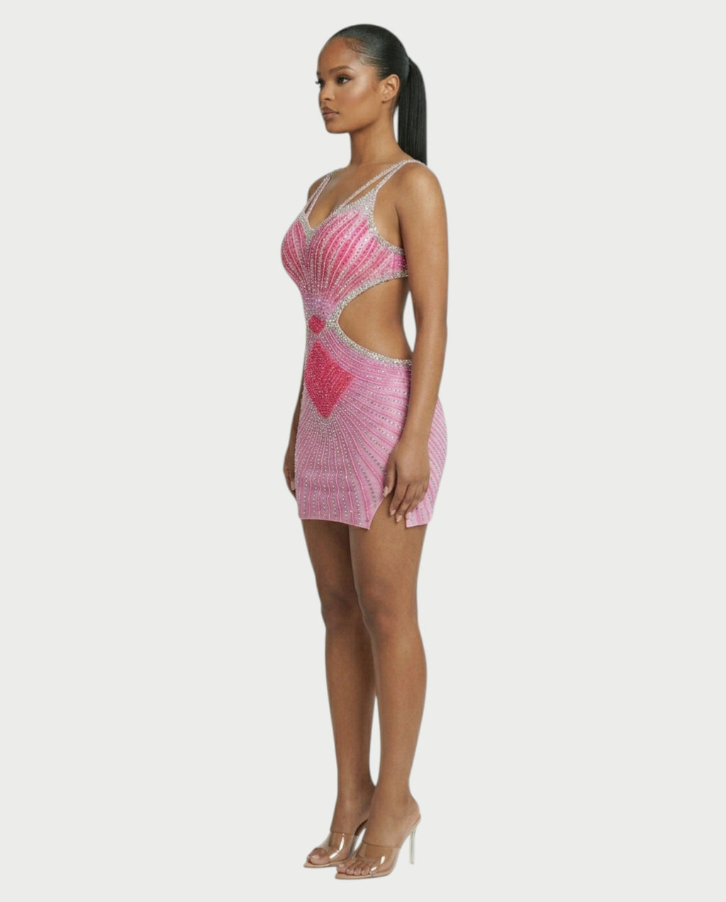 BRELLIE Crystal Cut-out Bodycon Mini Dress