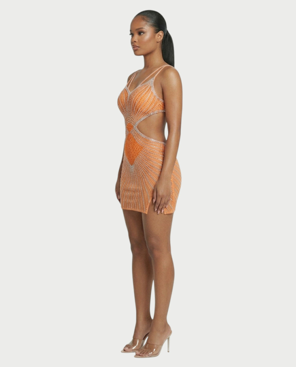 BRELLIE Crystal Cut-out Bodycon Mini Dress