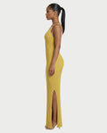 CARYS Ribbed Knit V-Neck Maxi Dress