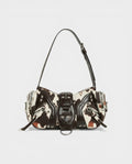 PRISCILLA Cow Print Studded Handbag