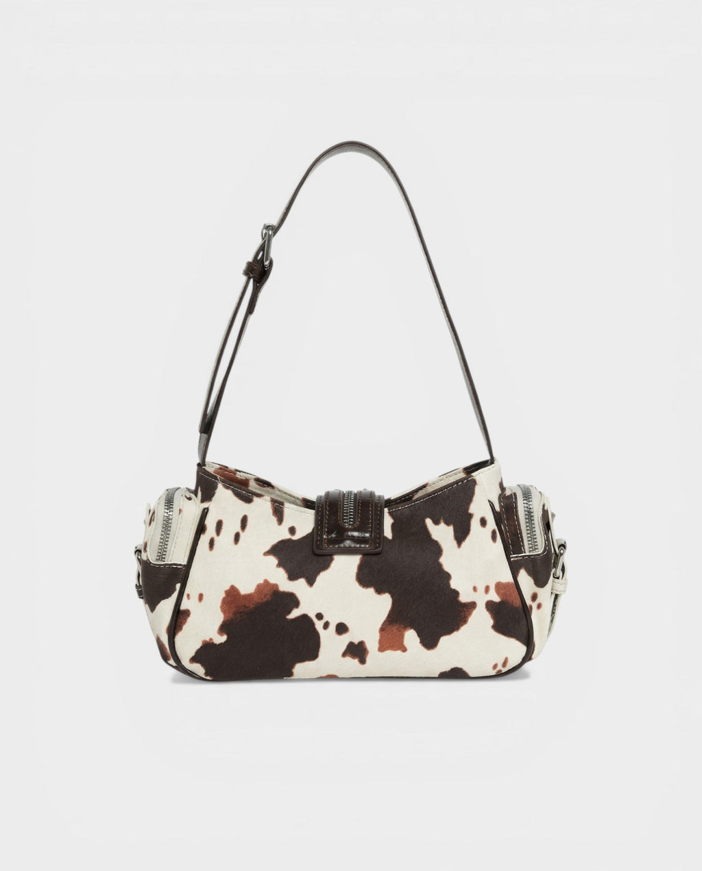 PRISCILLA Cow Print Studded Handbag