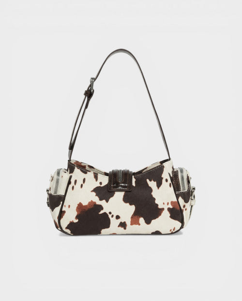 PRISCILLA Cow Print Studded Handbag