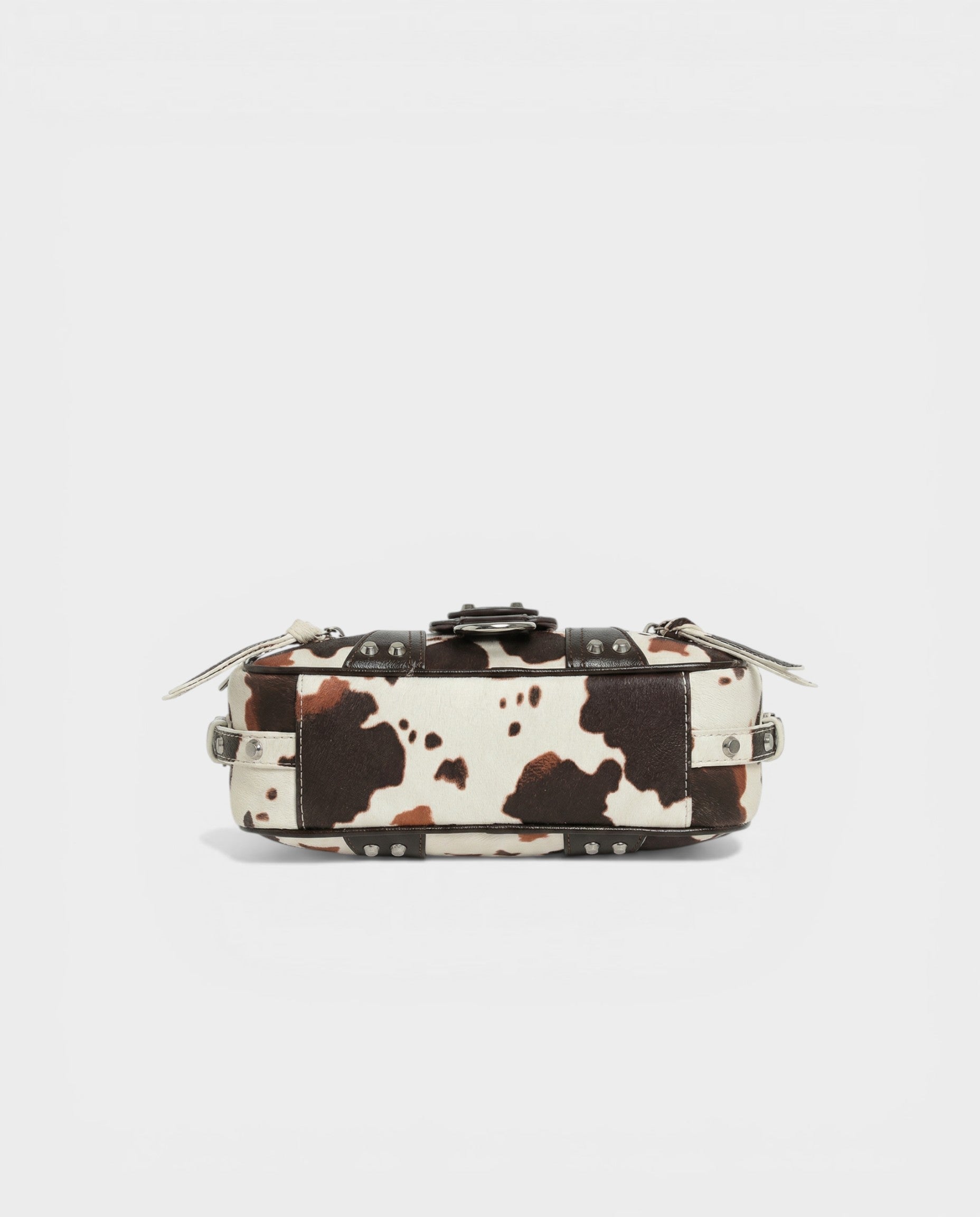 PRISCILLA Cow Print Studded Handbag
