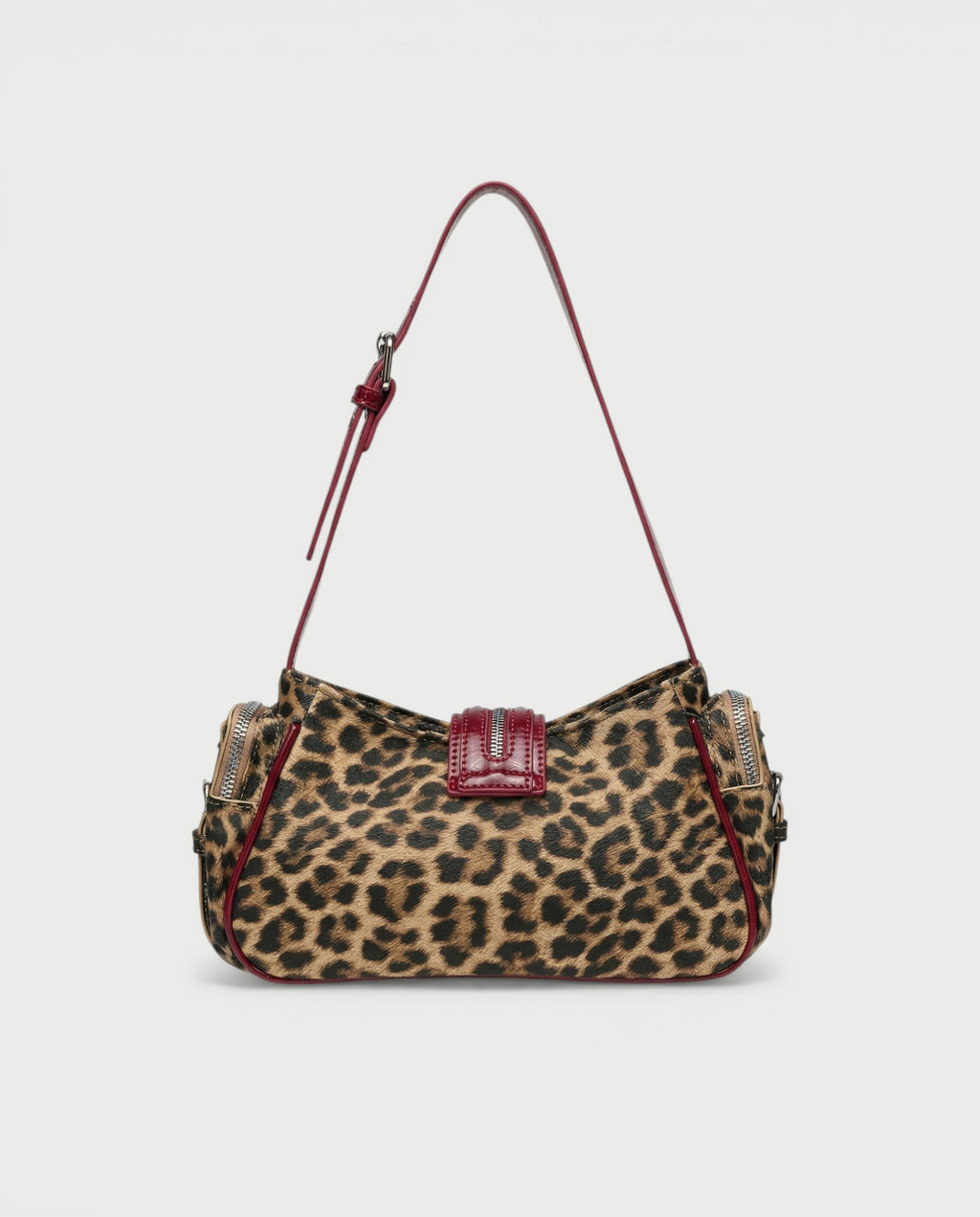 KORALIE Leopard Print Studded Handbag