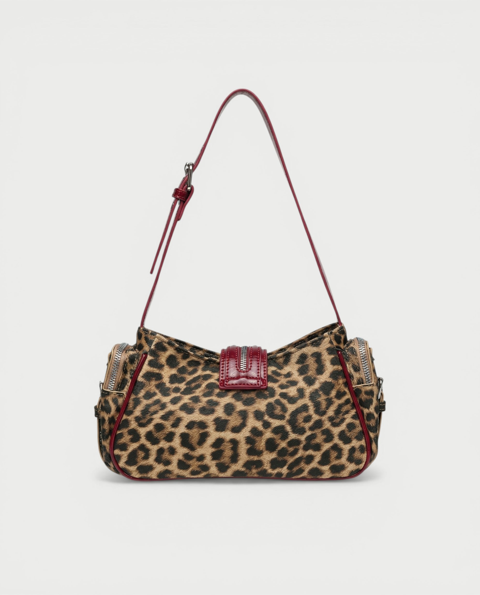 KORALIE Leopard Print Studded Handbag