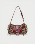 KORALIE Leopard Print Studded Handbag