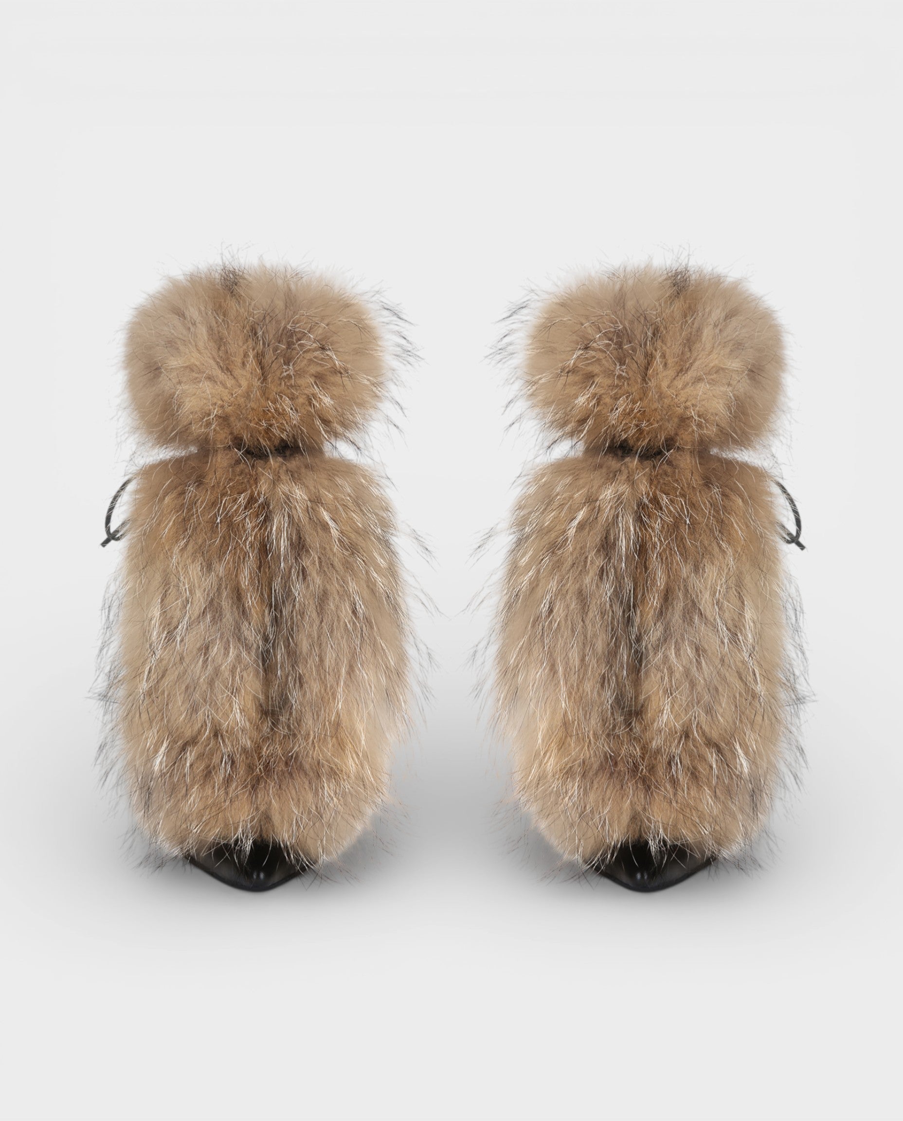 LORINA Faux-Fur Pointed-Toe Bootie Heels