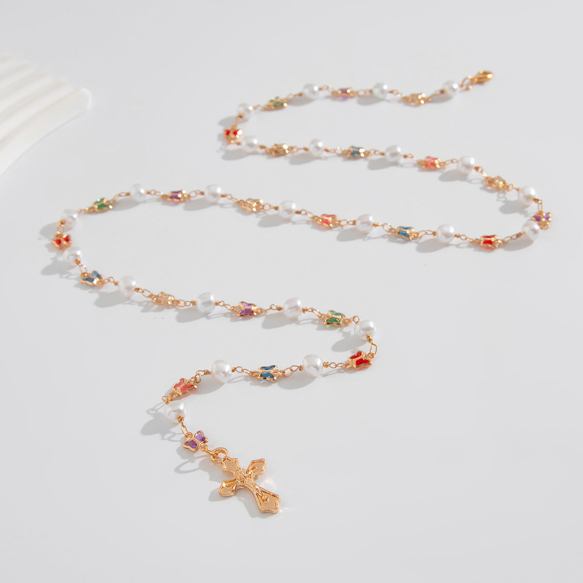 Butterfly Gemstone Gold Necklace