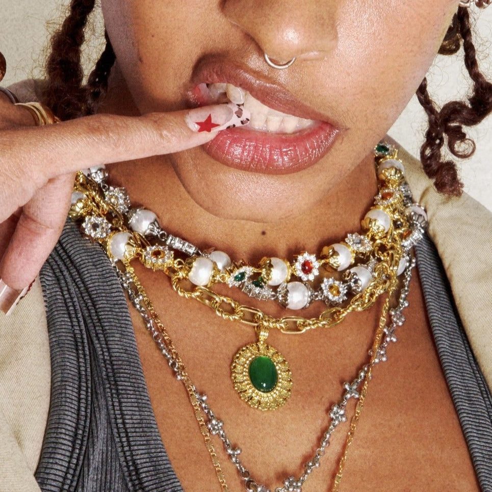 Pearl & Gemstone Necklace