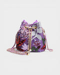 RIZELLE Floral Sequin Embroidered Bucket Bag