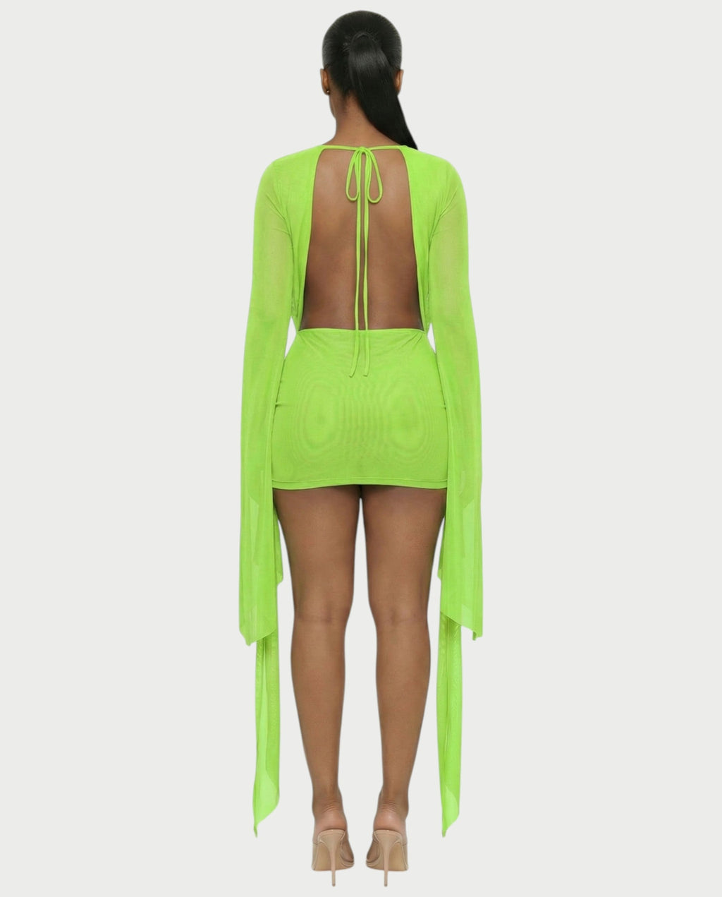 CAROL Cowl Neck Draped Mini Dress